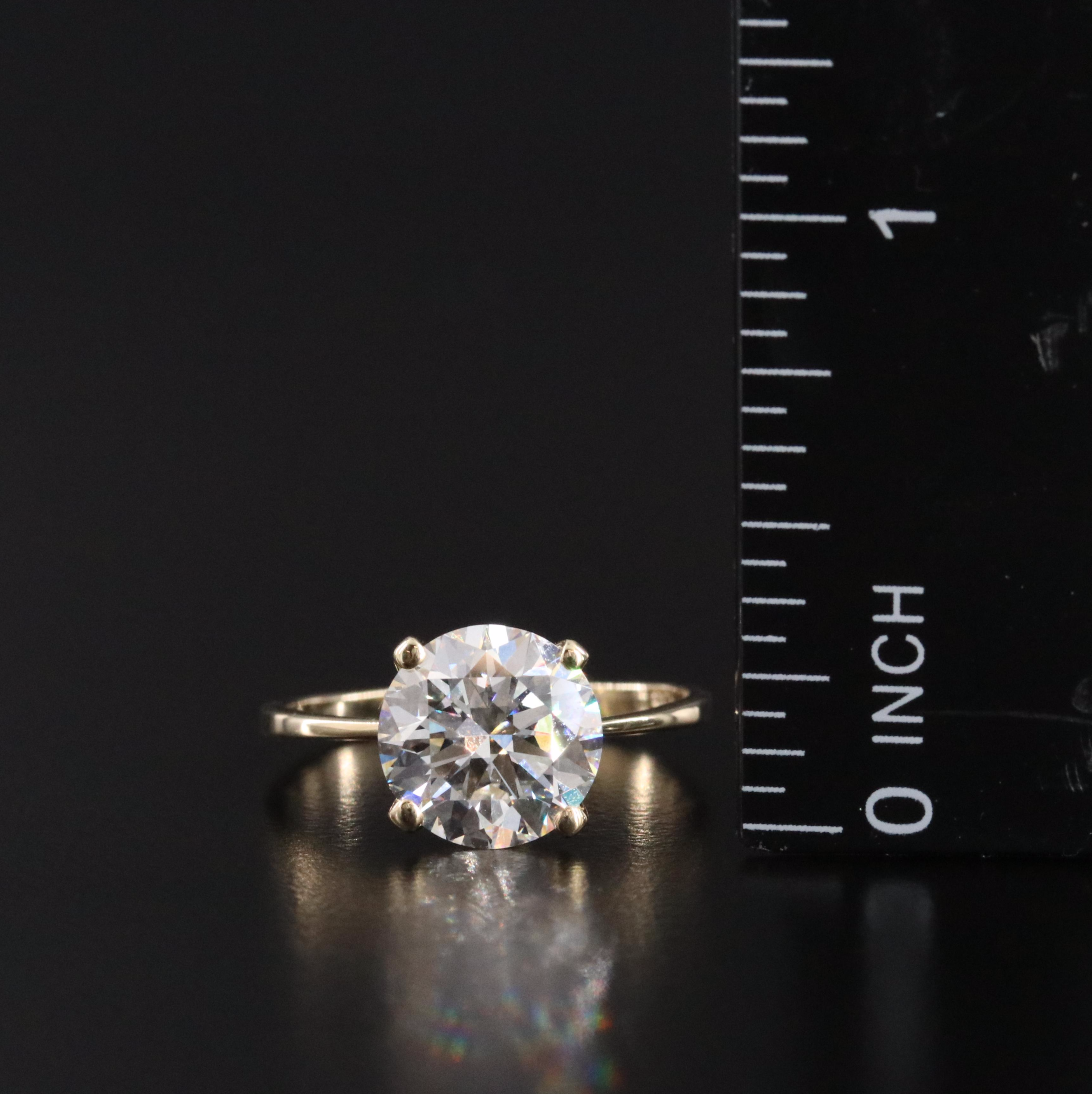 14K 3.03 CTW Lab Grown Diamond Solitaire Ring with IGI Report