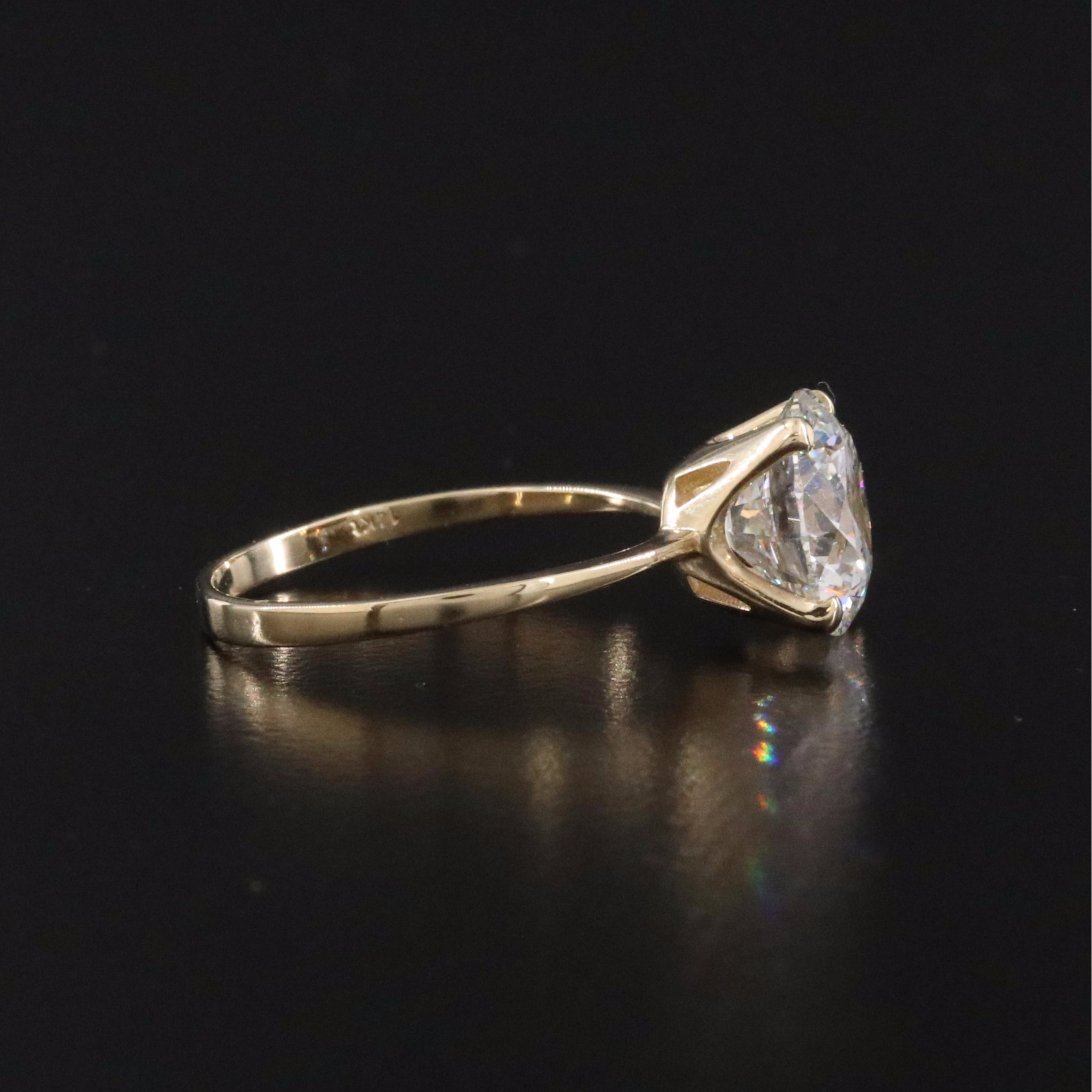 14K 3.03 CTW Lab Grown Diamond Solitaire Ring with IGI Report