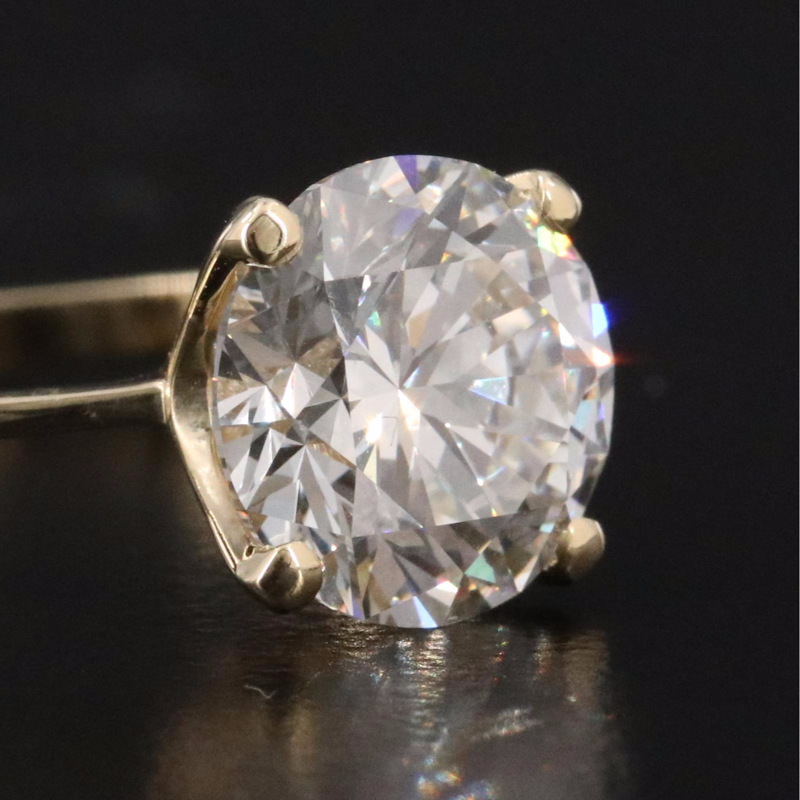 14K 3.03 CTW Lab Grown Diamond Solitaire Ring with IGI Report