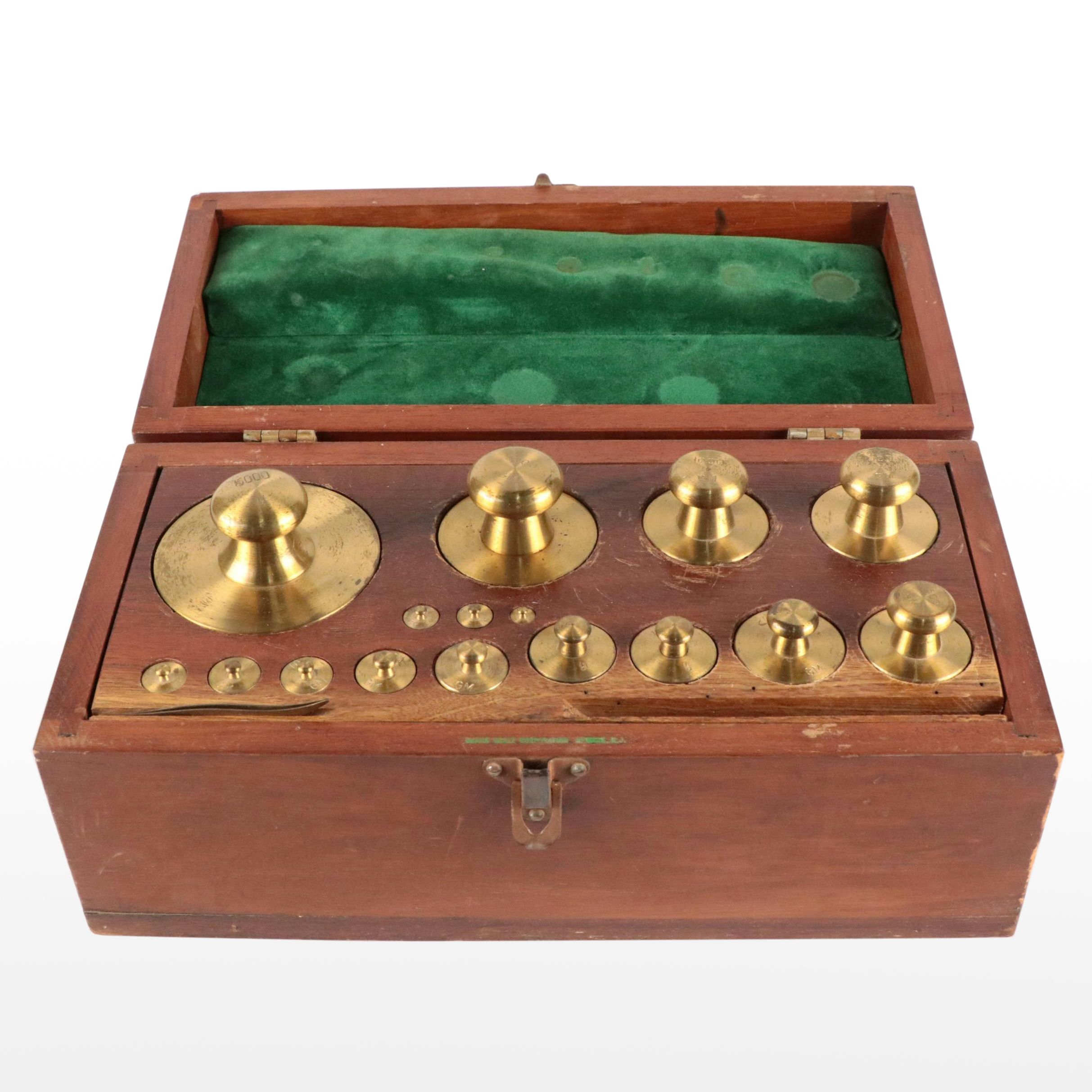 Fisher Brass Scale Weight Set with Presentation Storage Box
