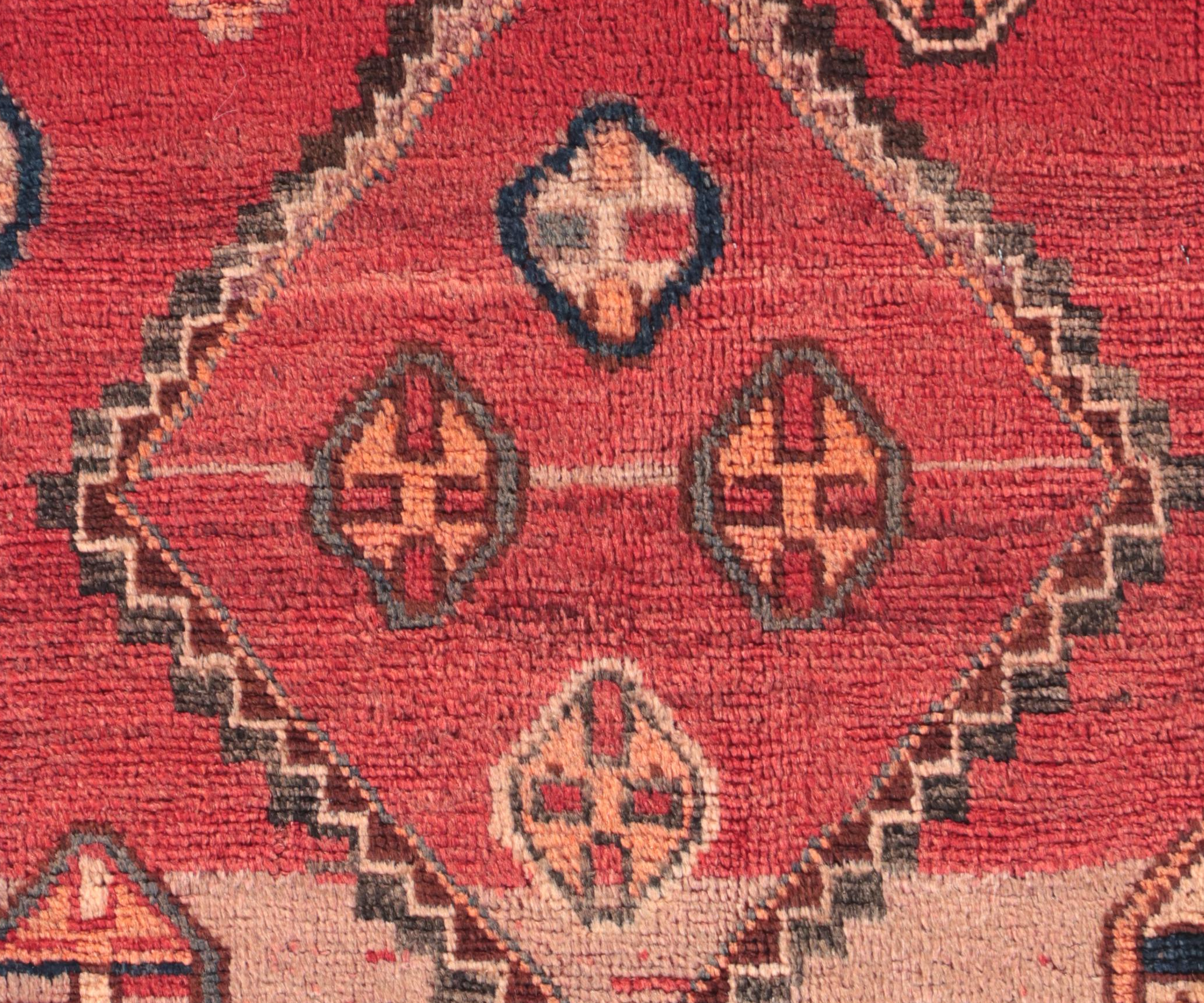 1'9 x 1'9 Hand-Knotted Afghan Remnant Accent Rug