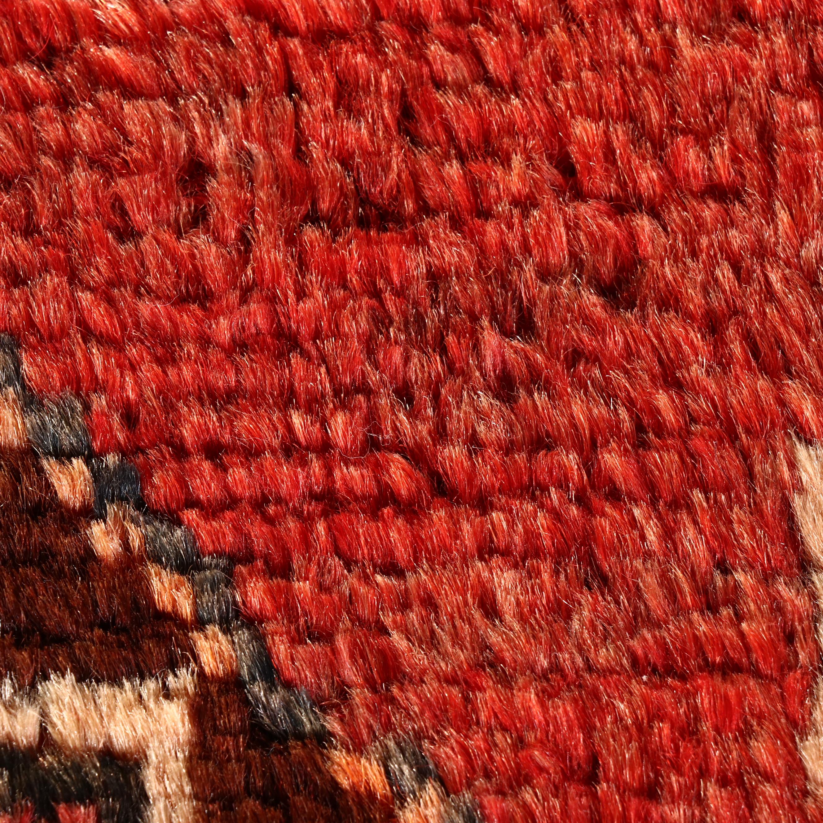 1'9 x 1'9 Hand-Knotted Afghan Remnant Accent Rug