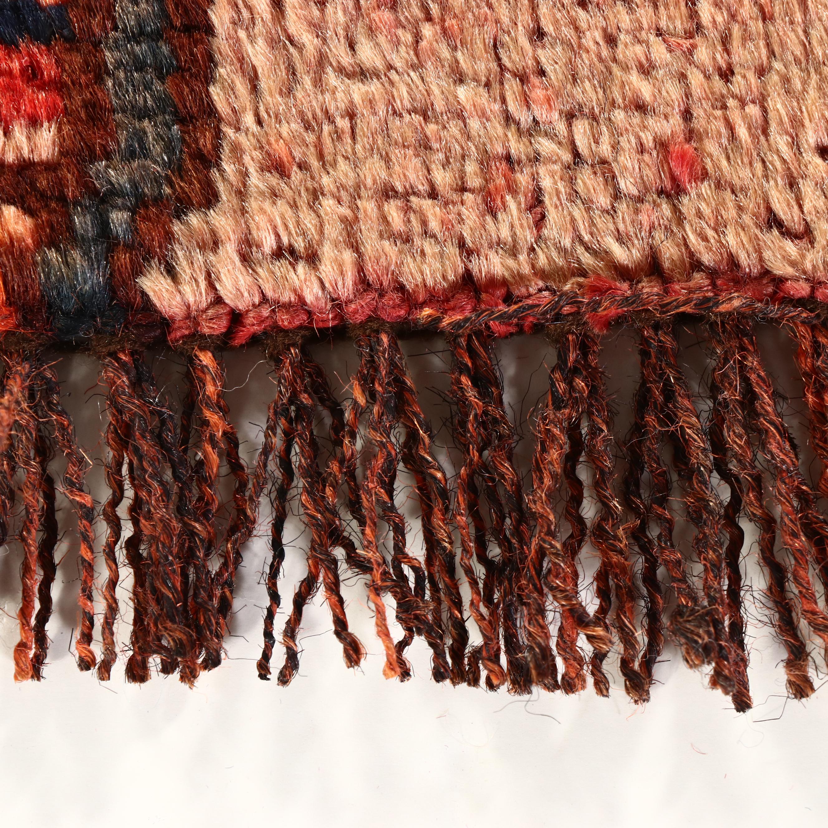 1'9 x 1'9 Hand-Knotted Afghan Remnant Accent Rug