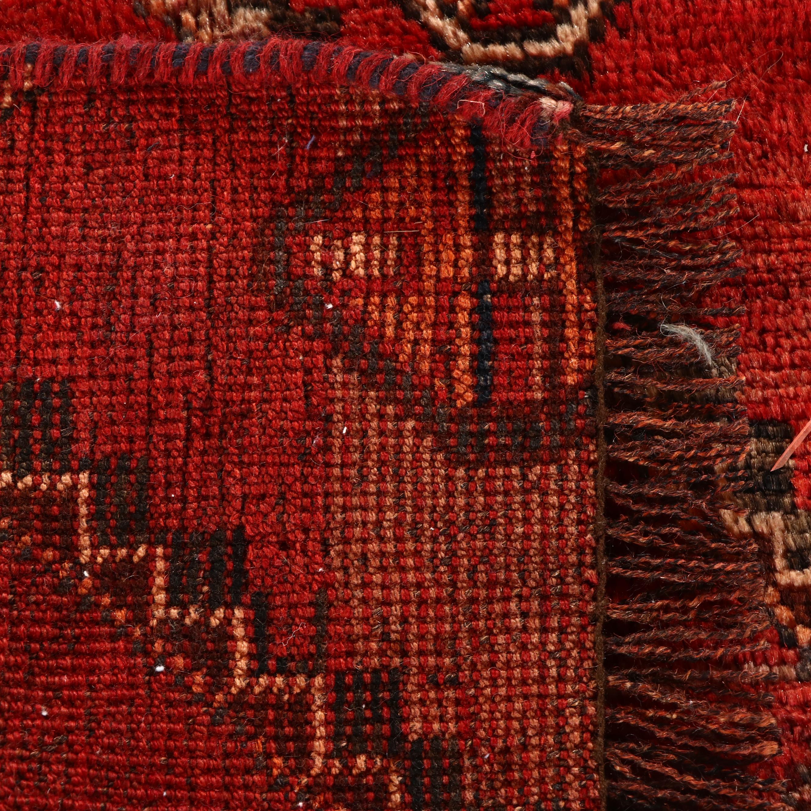 1'9 x 1'9 Hand-Knotted Afghan Remnant Accent Rug