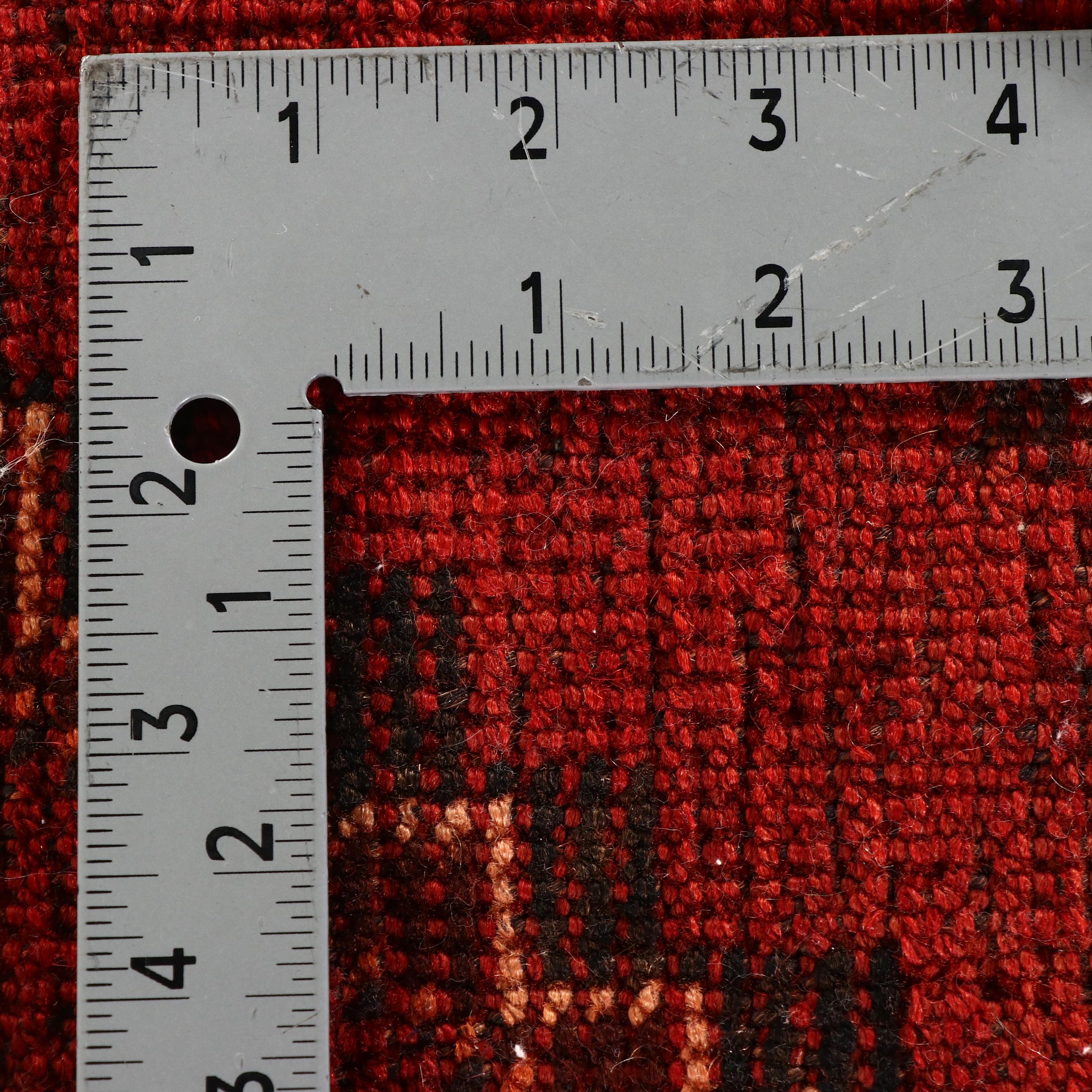 1'9 x 1'9 Hand-Knotted Afghan Remnant Accent Rug