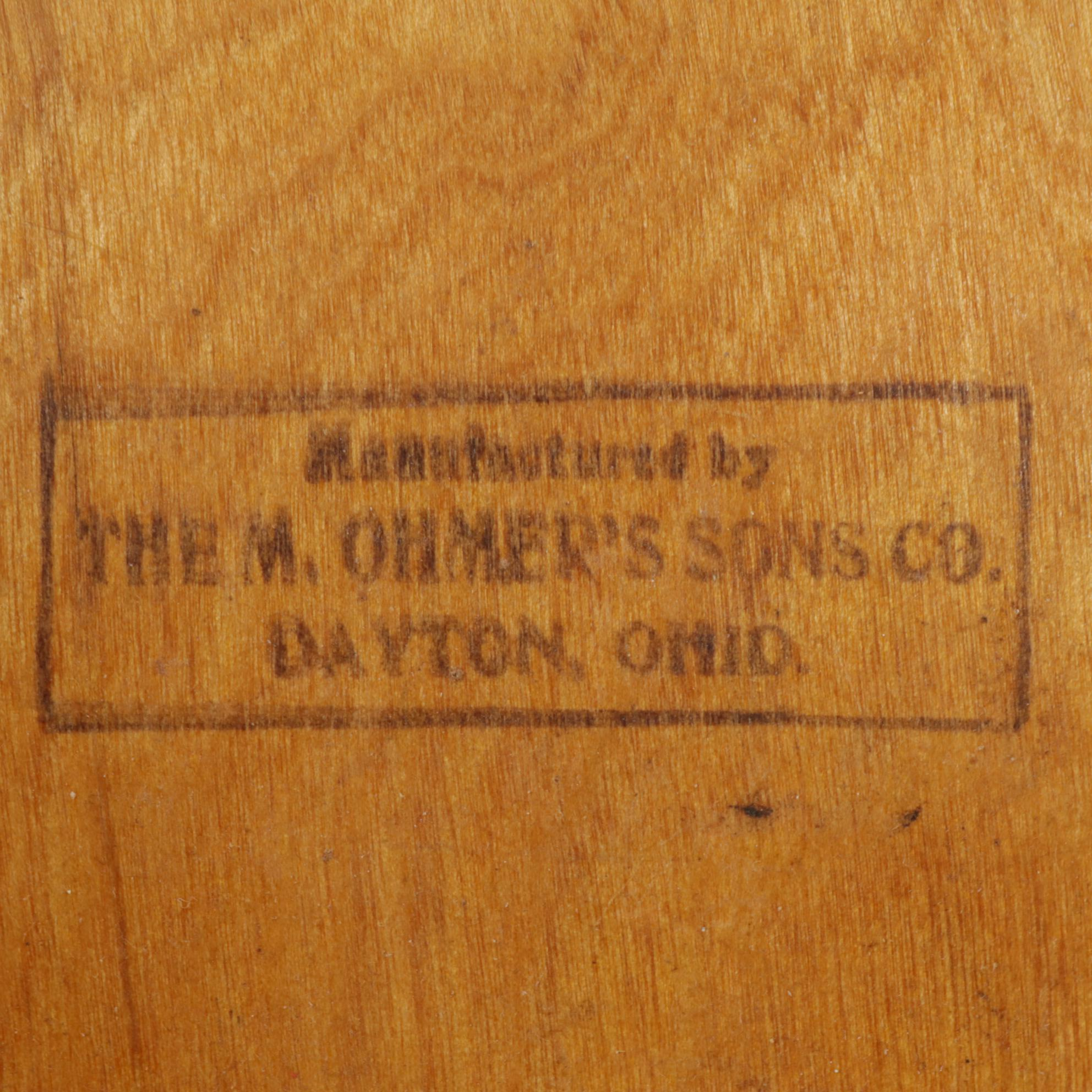 M. Ohmer's Sons Slant-Top Desk with Marble & Shattuck Adjustable Stool