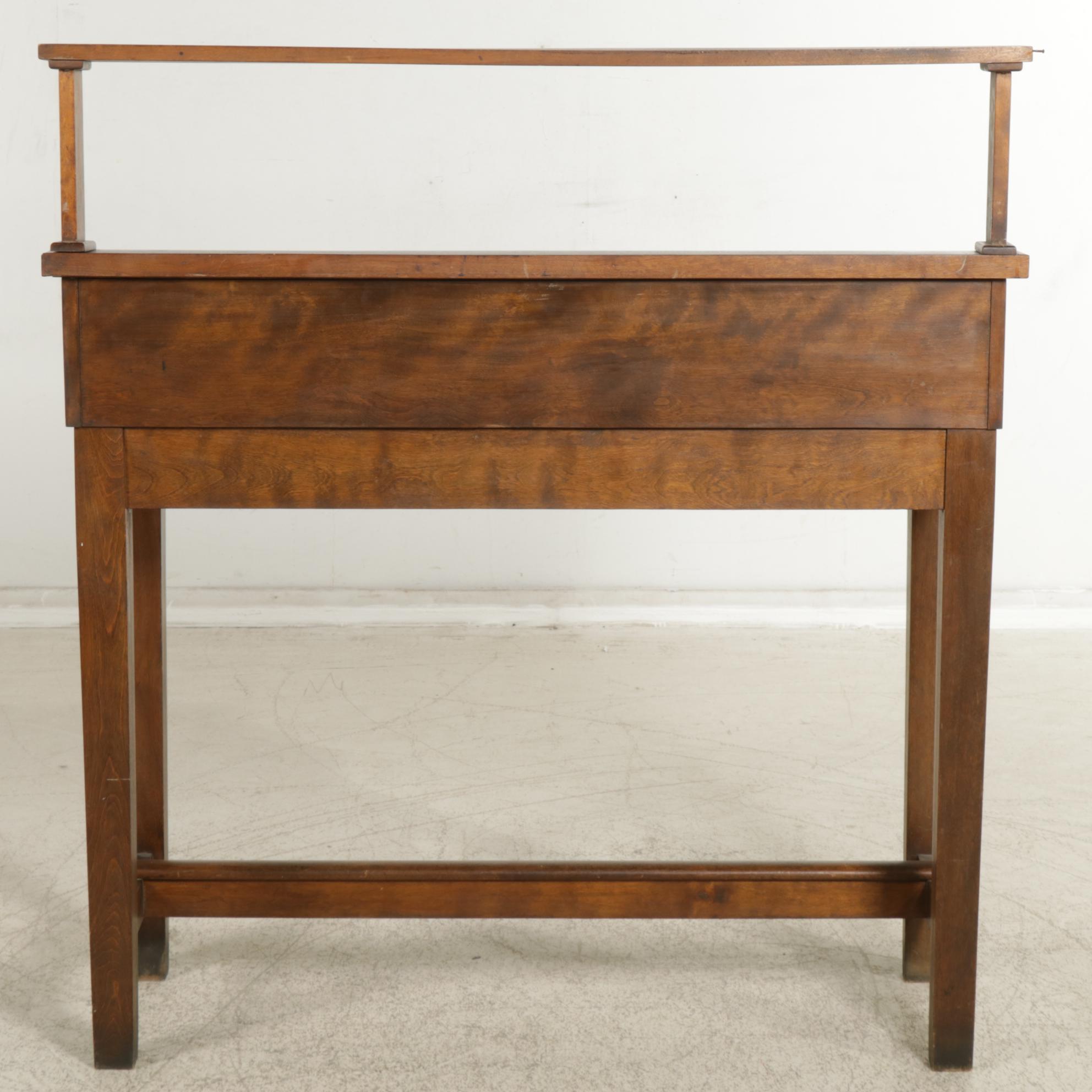 M. Ohmer's Sons Slant-Top Desk with Marble & Shattuck Adjustable Stool