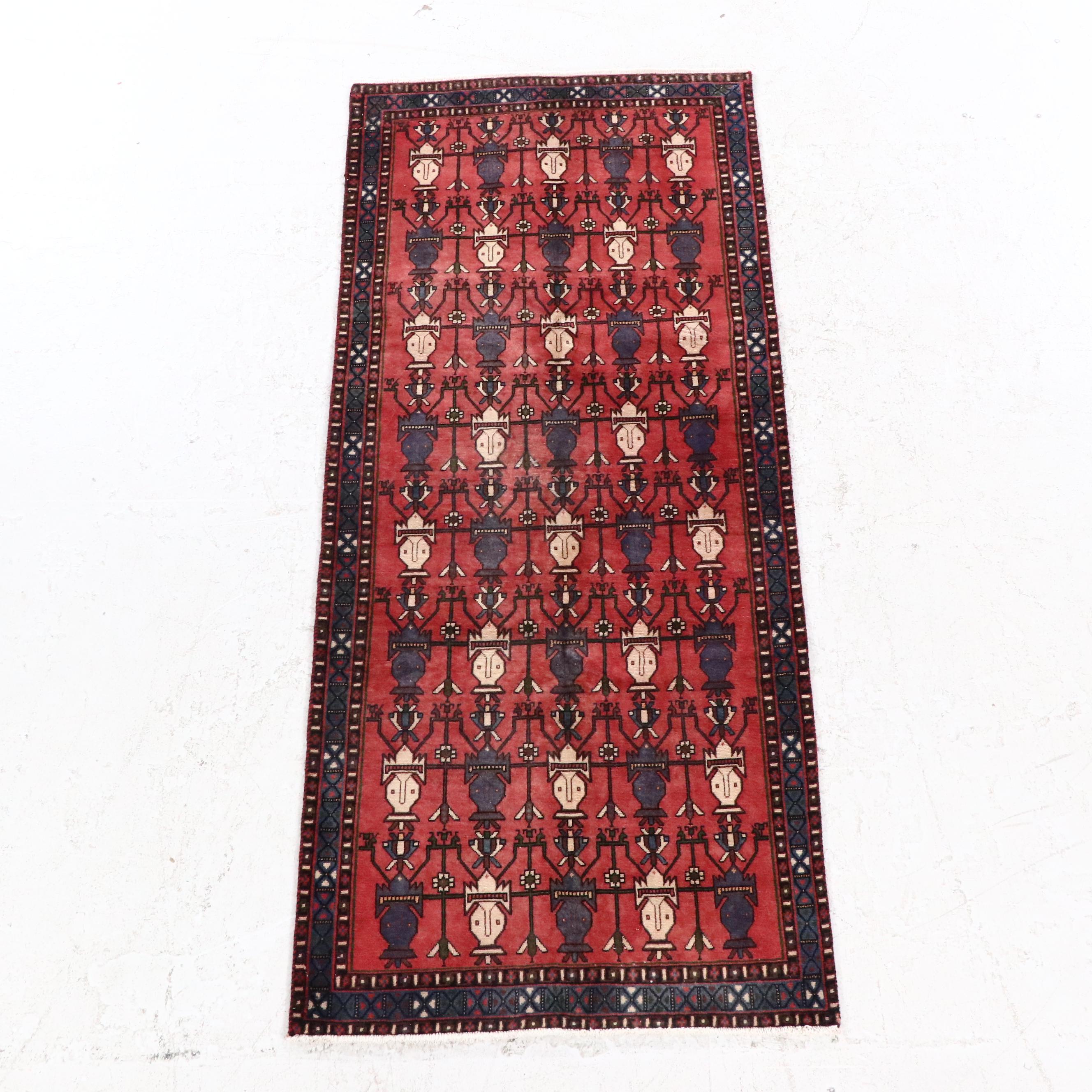 3'4 x 7'6 Hand-Knotted Persian Qashqai Carpet Runner
