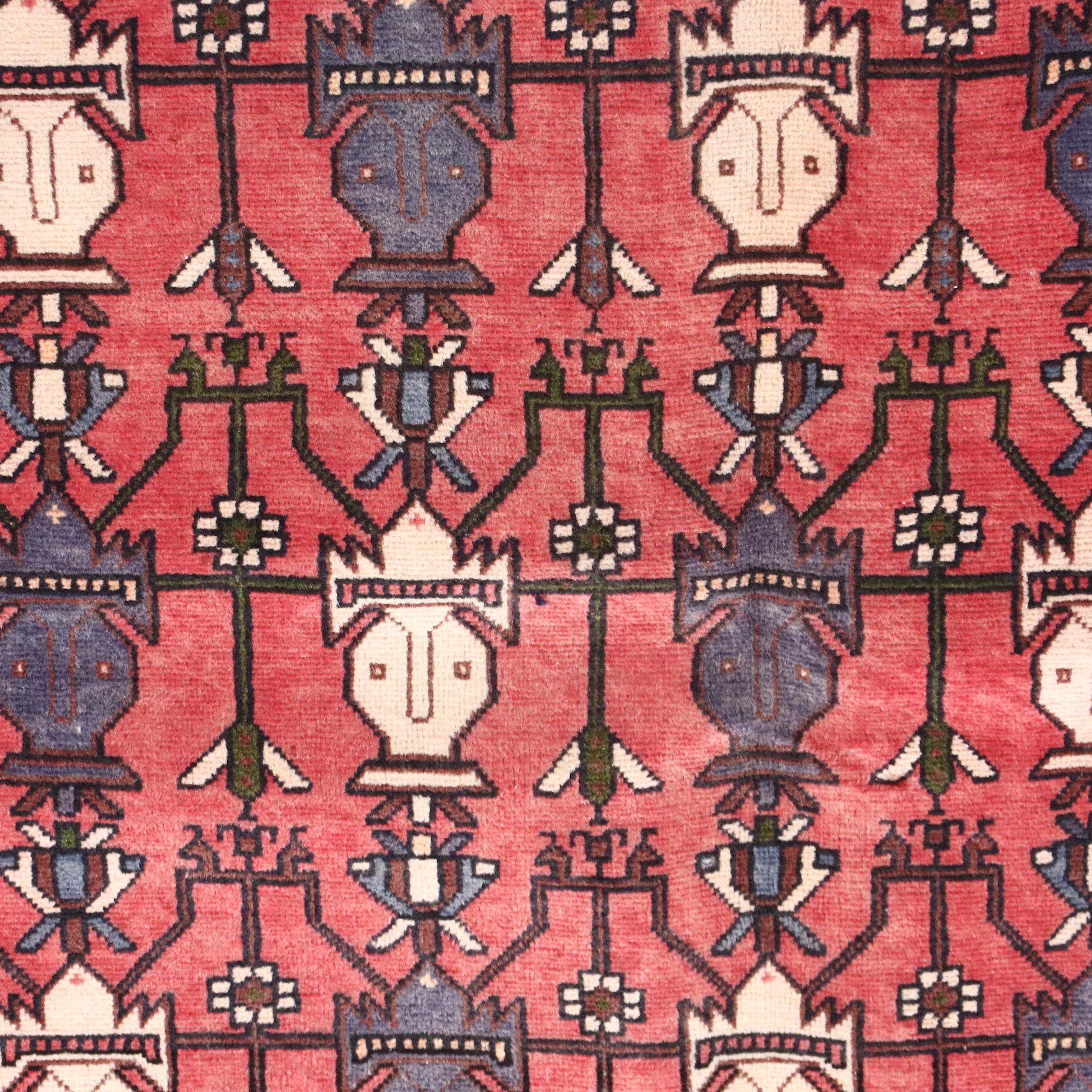 3'4 x 7'6 Hand-Knotted Persian Qashqai Carpet Runner