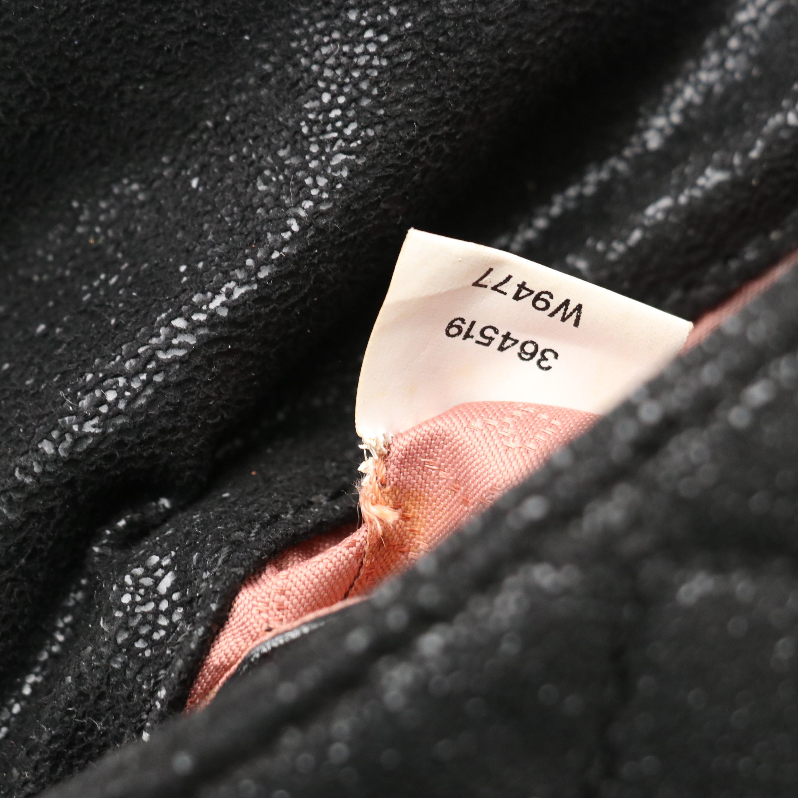 Stella McCartney Mini Falabella Crossbody in Black Shaggy Deer Faux Suede