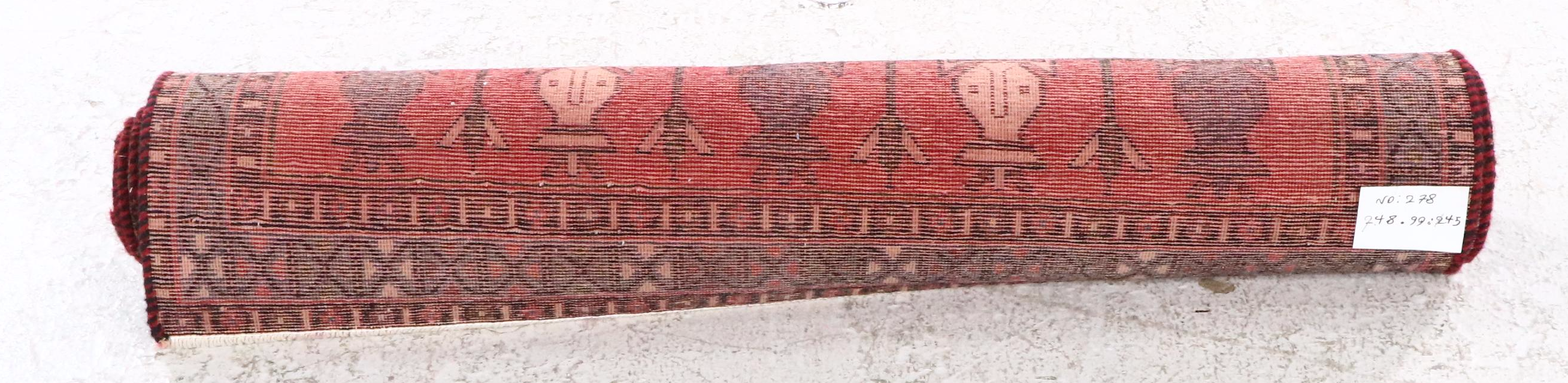 3'4 x 7'6 Hand-Knotted Persian Qashqai Carpet Runner