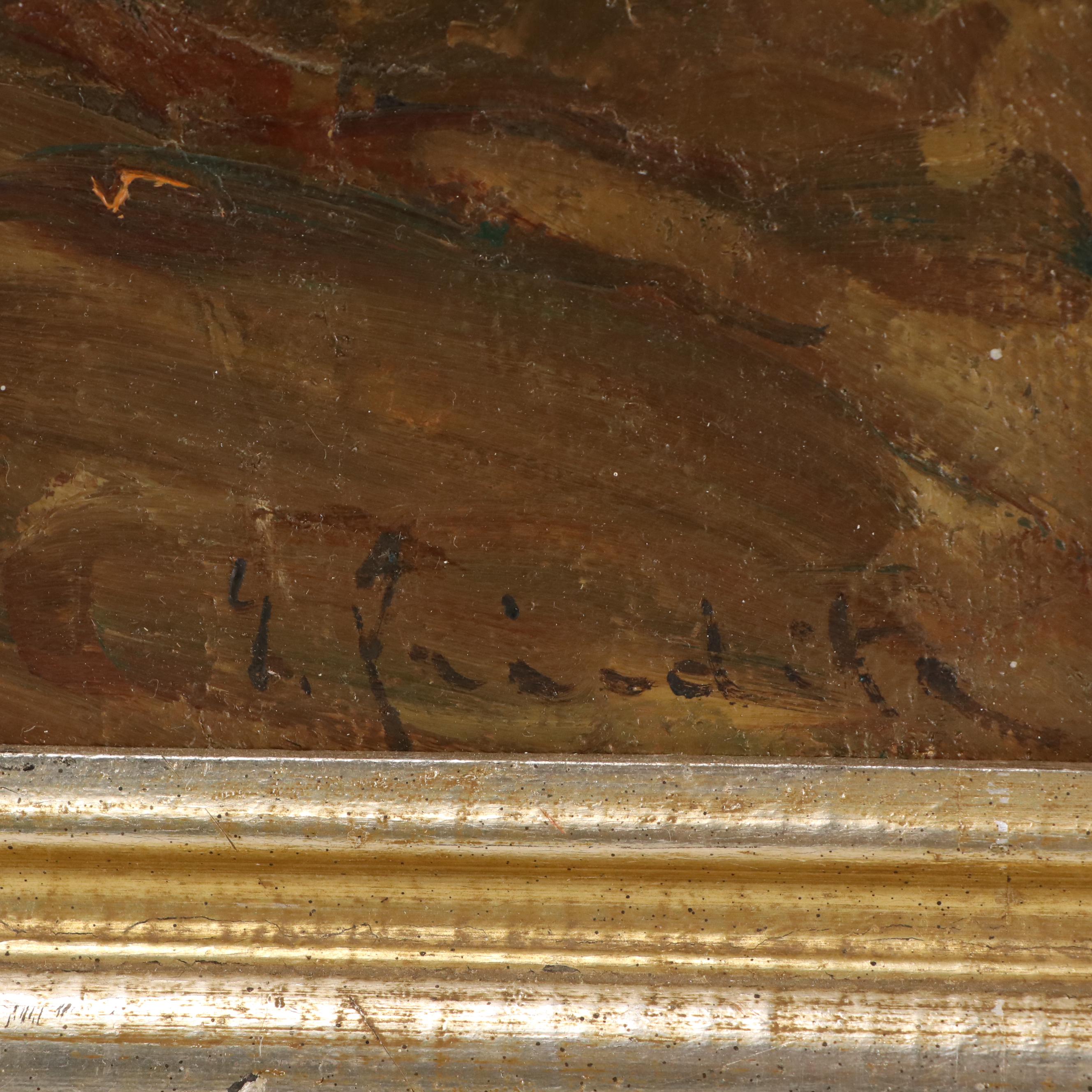 Eastern European Impressionist Style Figural Oil Painting, Early 20th Century