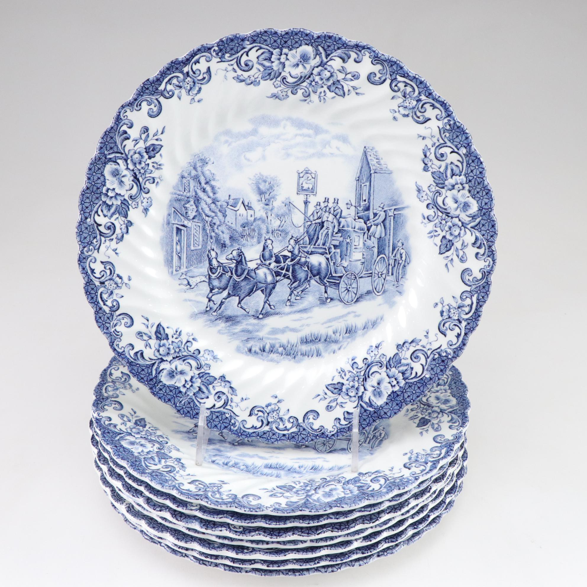 Johnson Bros. "Coaching Scenes" Dinnerware Set with Serving Bowl