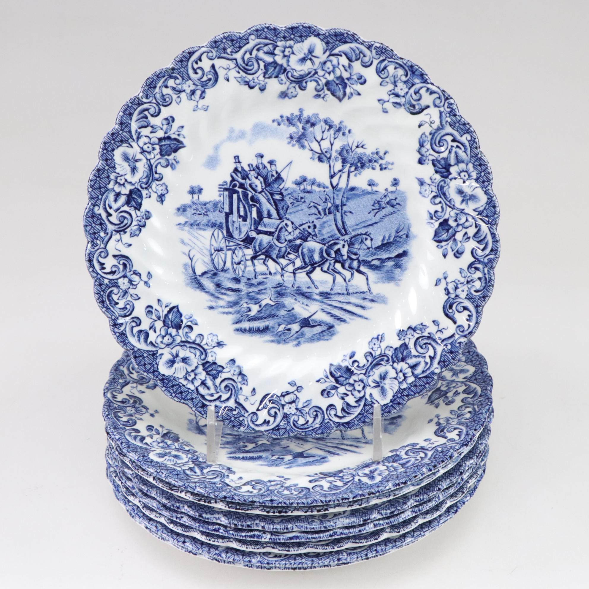 Johnson Bros. "Coaching Scenes" Dinnerware Set with Serving Bowl