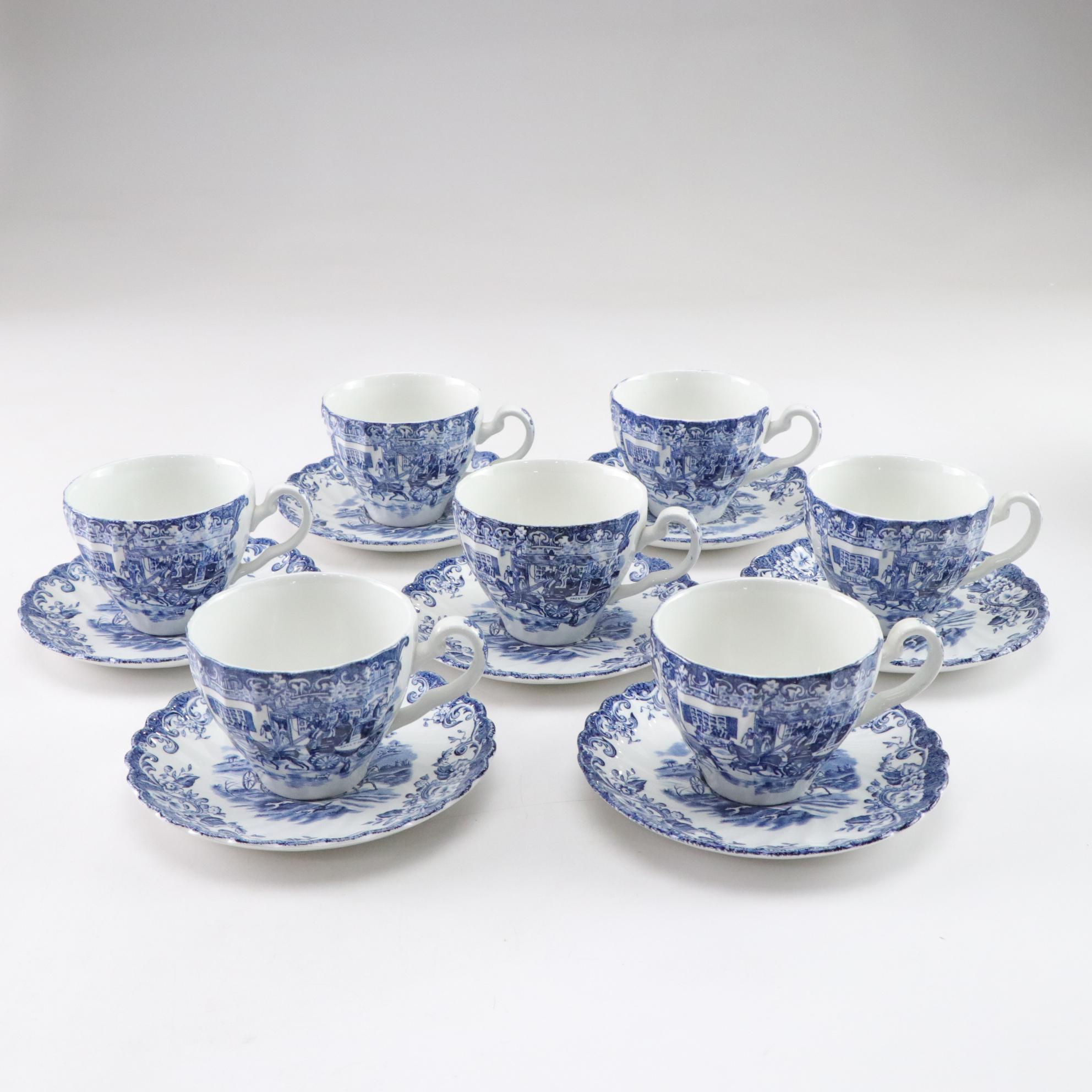 Johnson Bros. "Coaching Scenes" Dinnerware Set with Serving Bowl