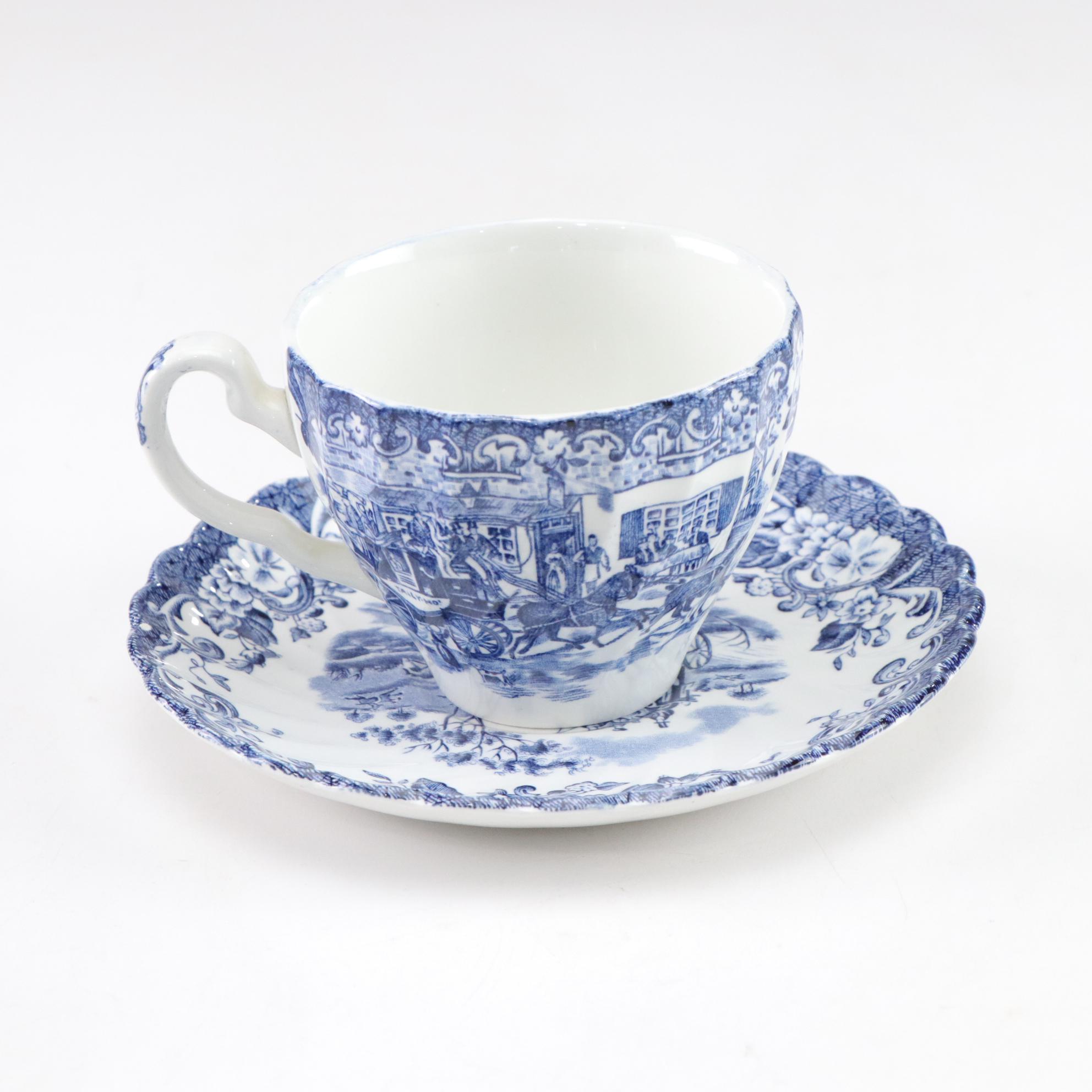 Johnson Bros. "Coaching Scenes" Dinnerware Set with Serving Bowl