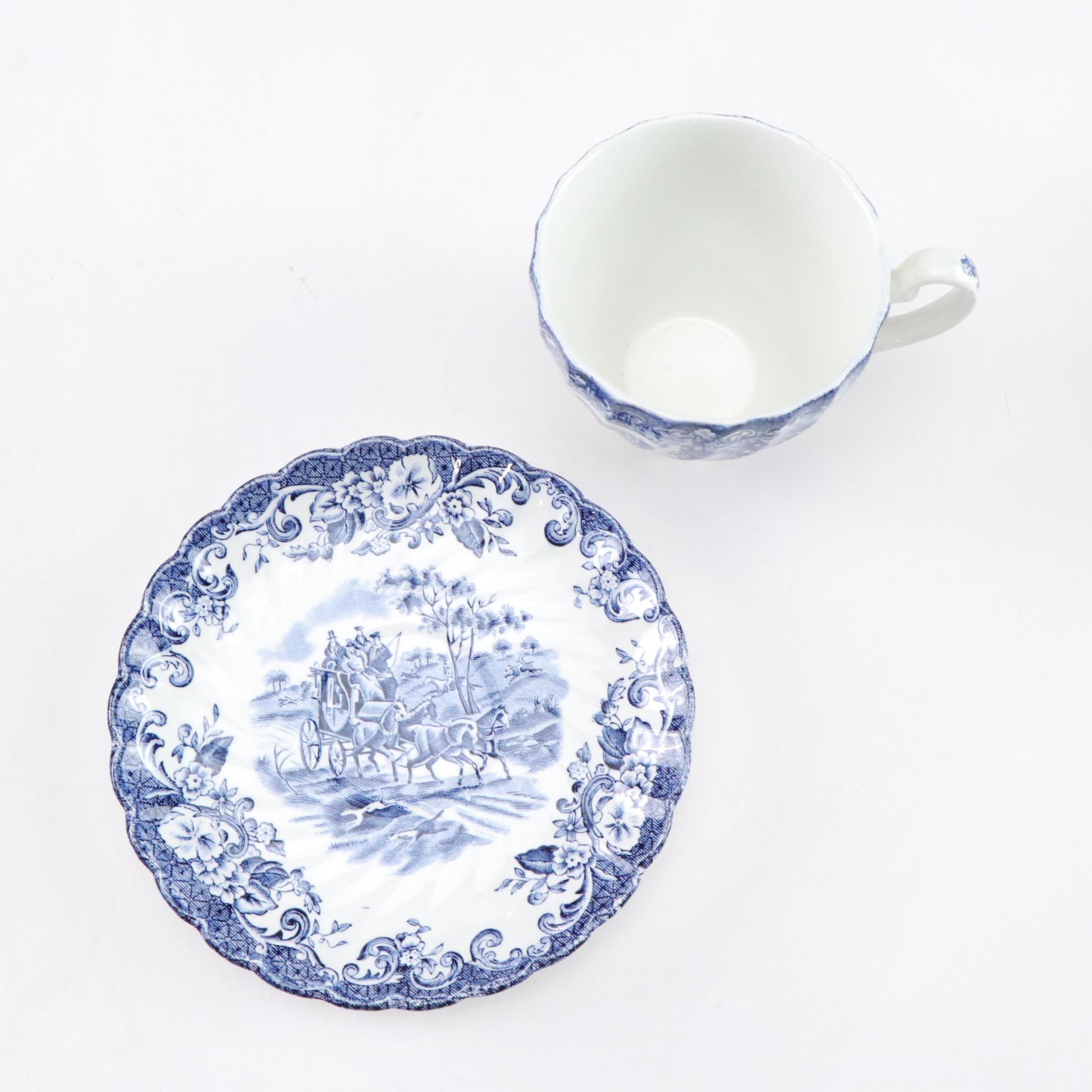 Johnson Bros. "Coaching Scenes" Dinnerware Set with Serving Bowl