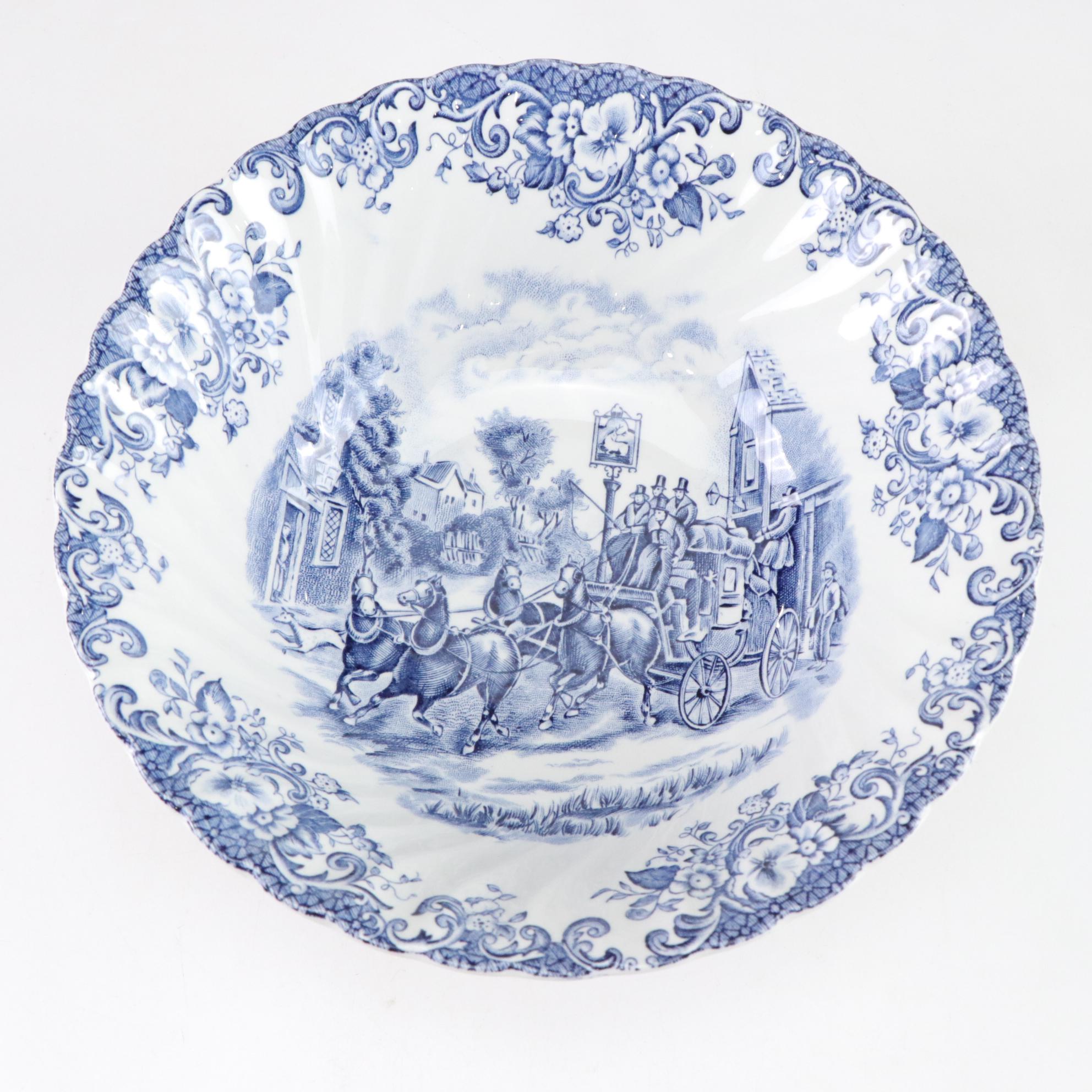 Johnson Bros. "Coaching Scenes" Dinnerware Set with Serving Bowl