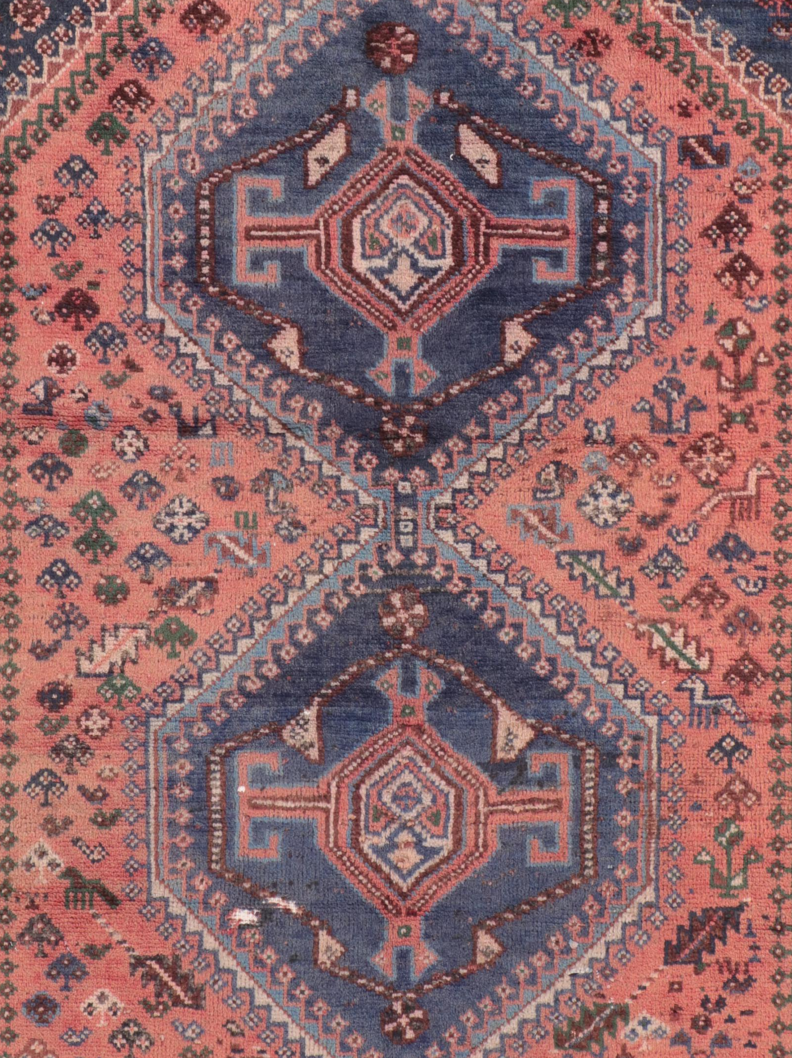 2'9 x 3'10 Hand-Knotted Persian Qashqai Accent Rug