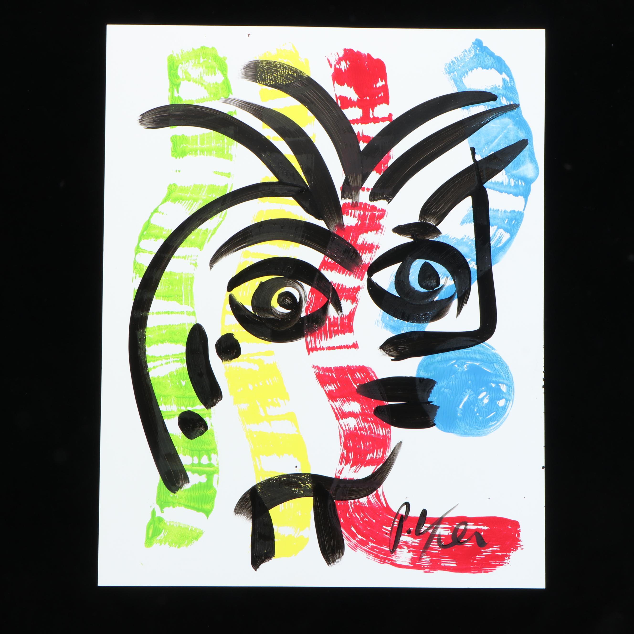 Peter Keil Abstract Acrylic Portrait