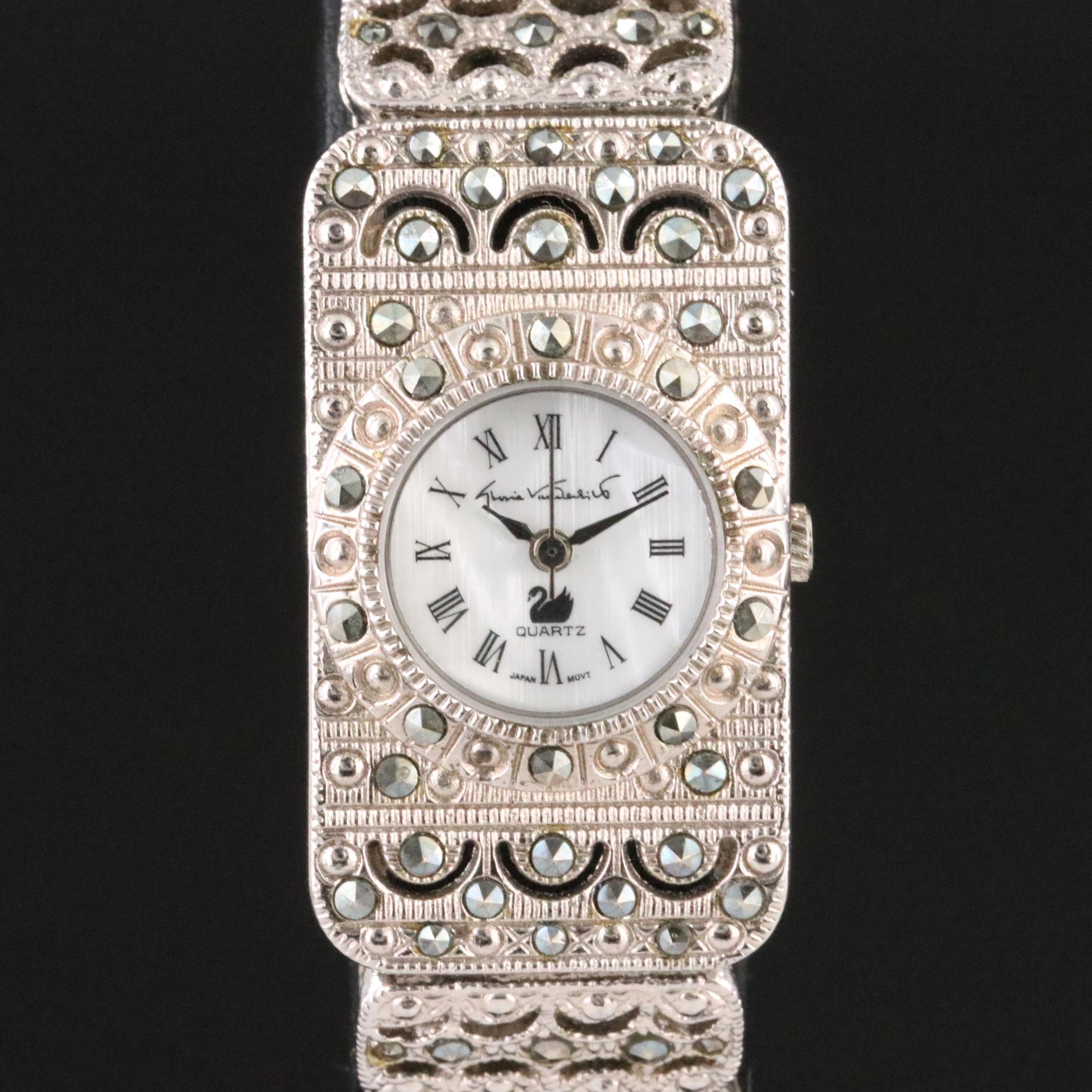 Gloria Vanderbilt Marcasite Quartz Watch