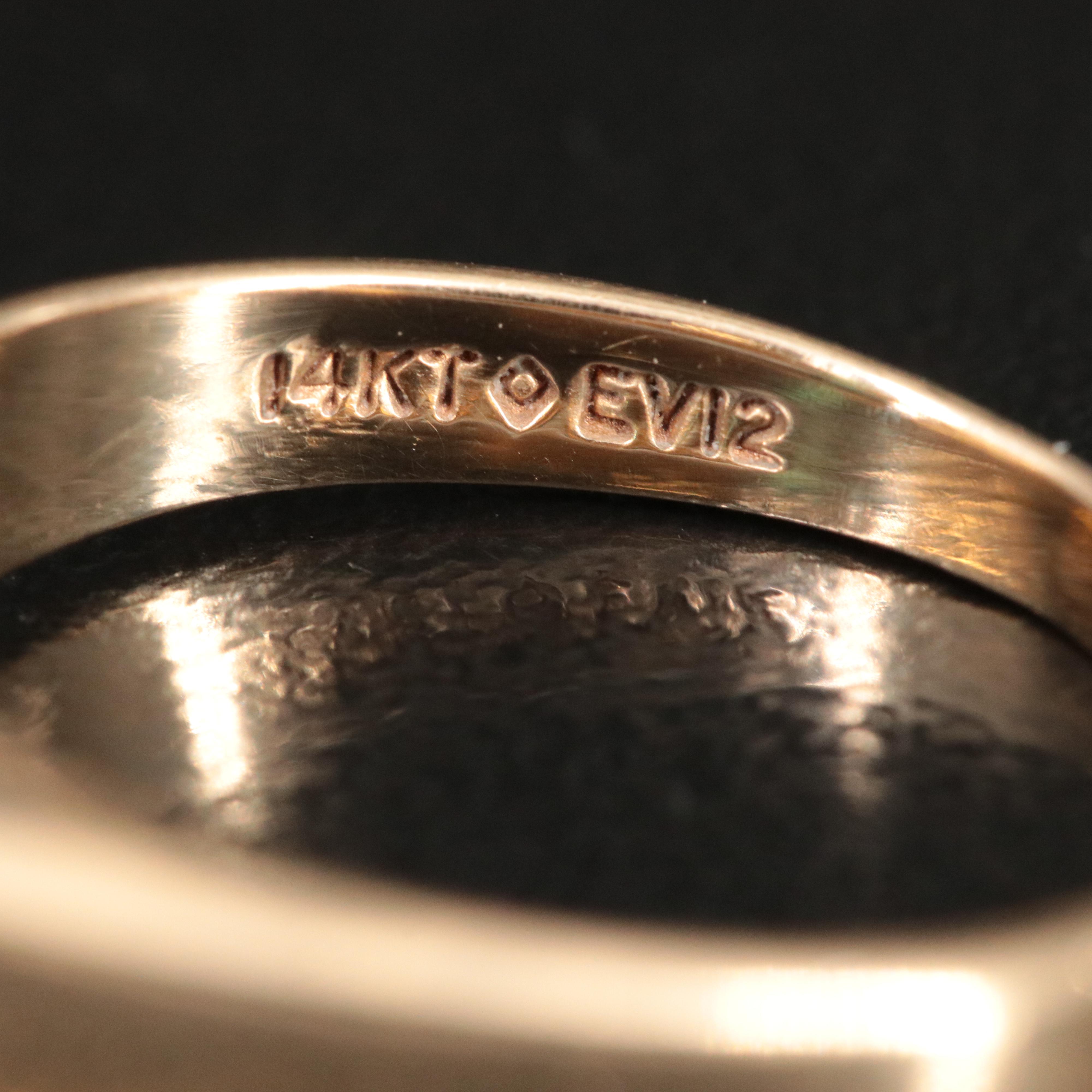 14K Emerald Solitaire Ring with Platinum Accent