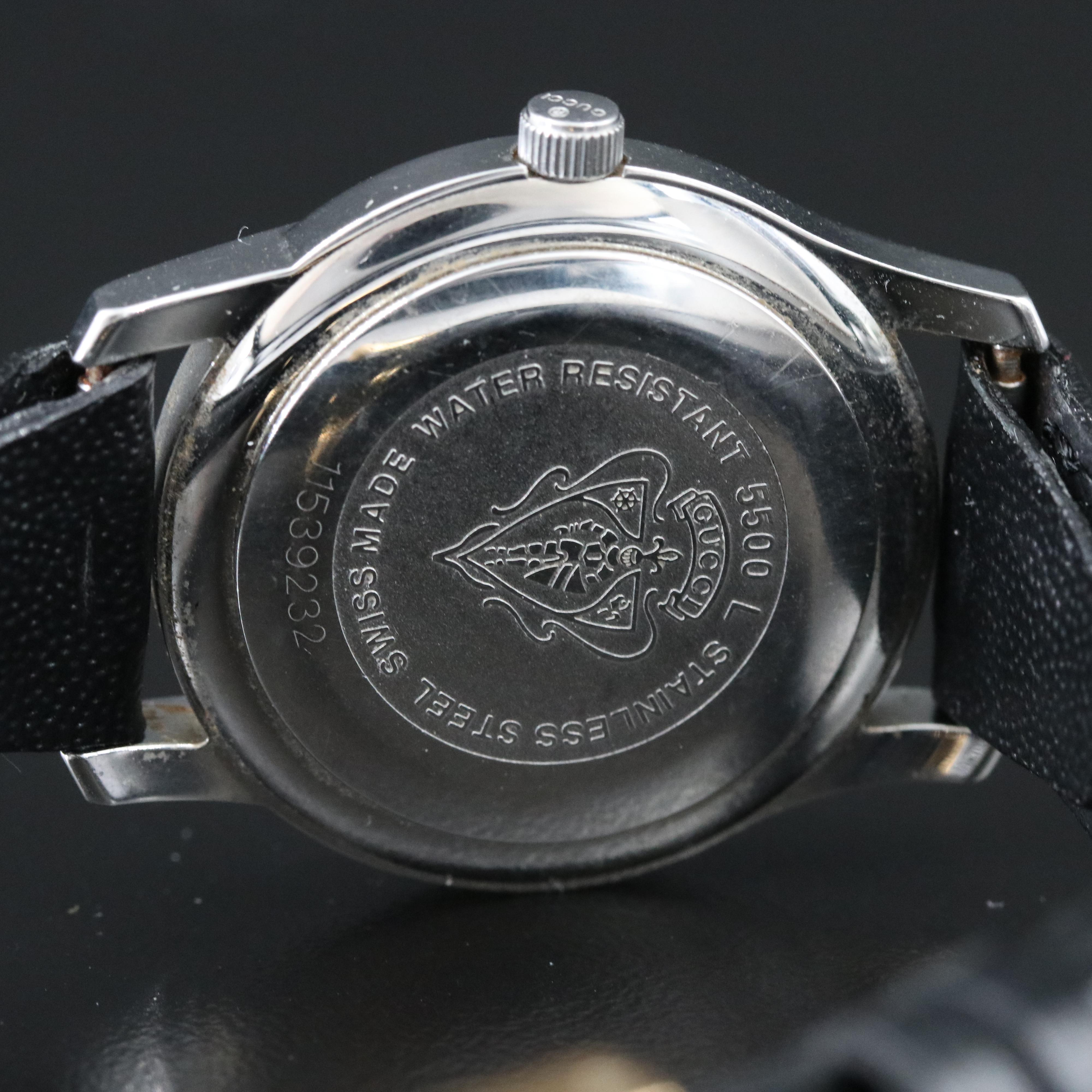 Gucci 5500L Black Dial 27mm Steel Quartz Watch