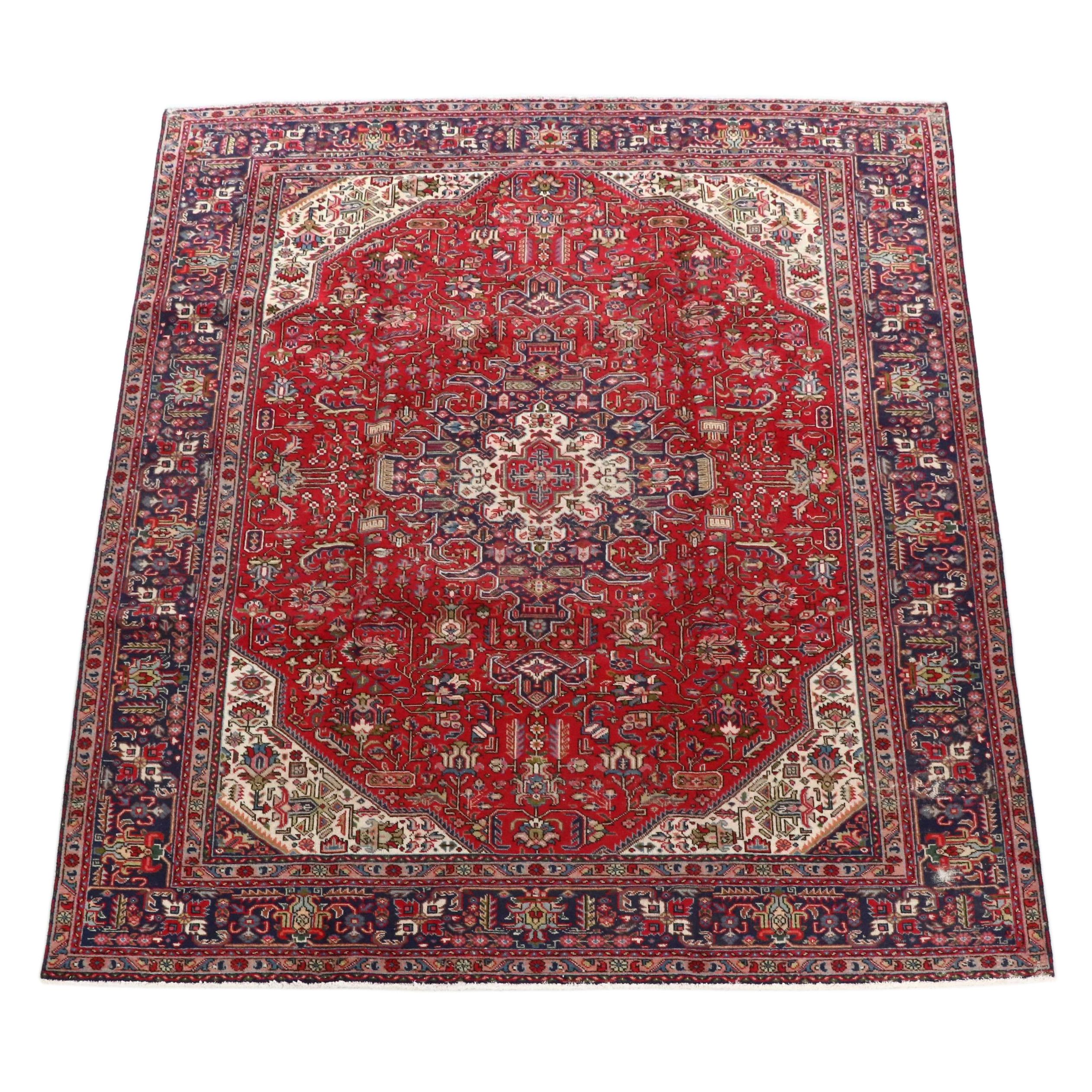 9'6 x 12'5 Hand-Knotted Persian Heriz Room Sized Rug