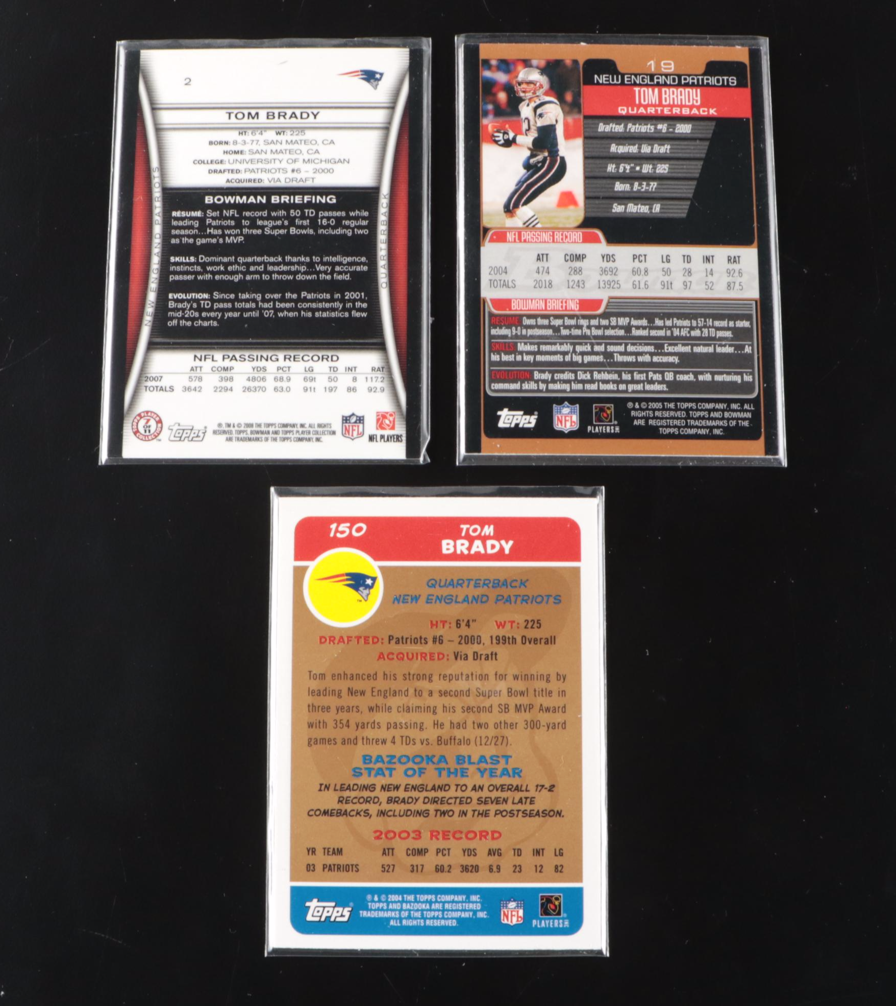 2010 Topps Chrome Refractors and More Tom Brady Football Cards, 2004-2010