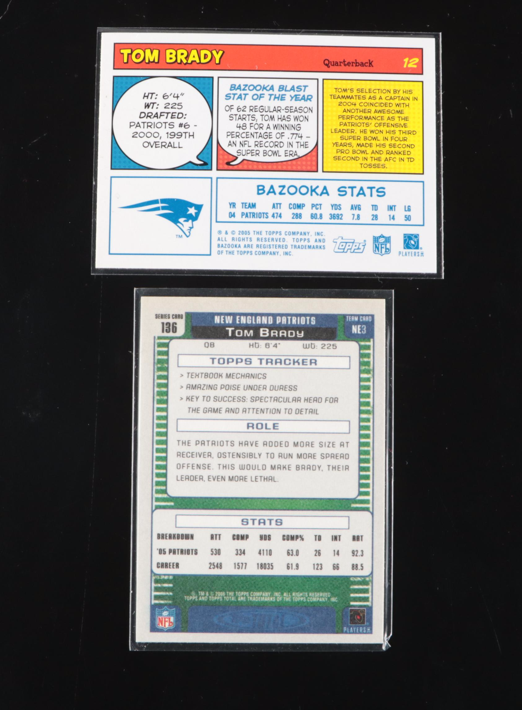 2010 Topps Chrome Refractors and More Tom Brady Football Cards, 2004-2010