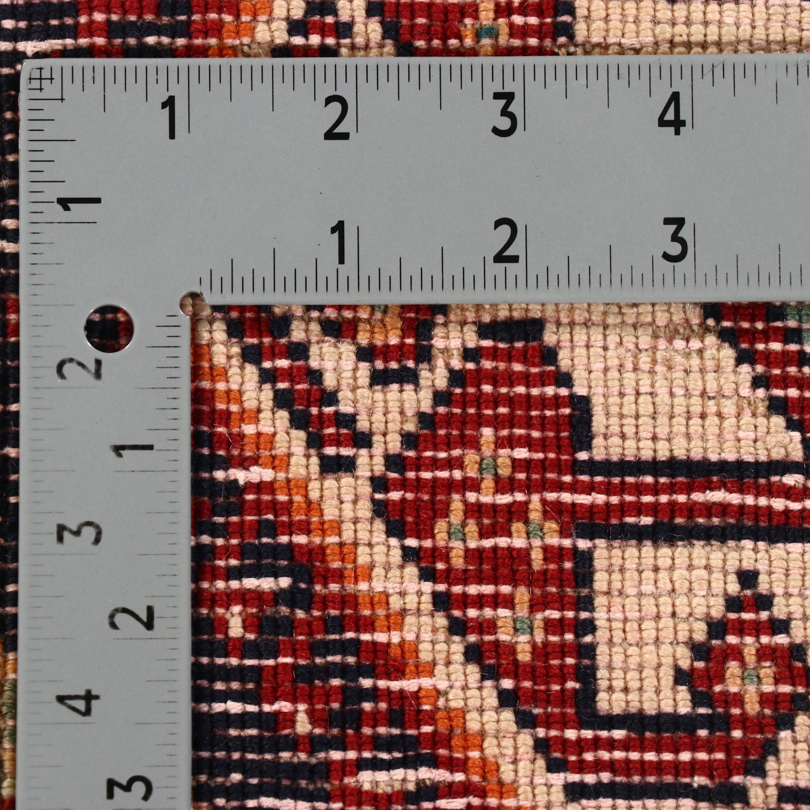 1'4 x 1'3 Hand-Knotted Persian Qashqai Floor Mat