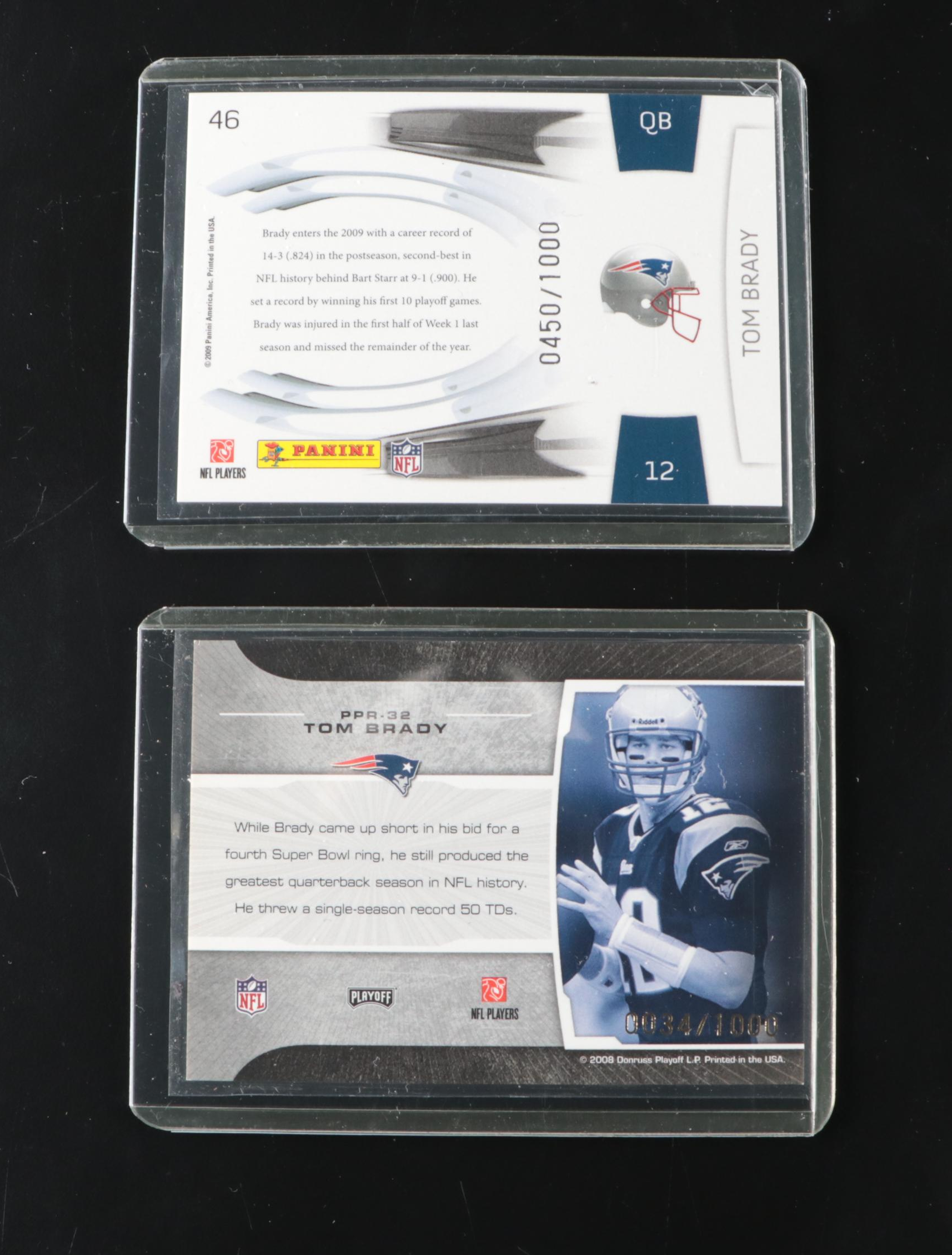 Score, Zenith, and Other Tom Brady New England Patriots Serial Numbered Cards