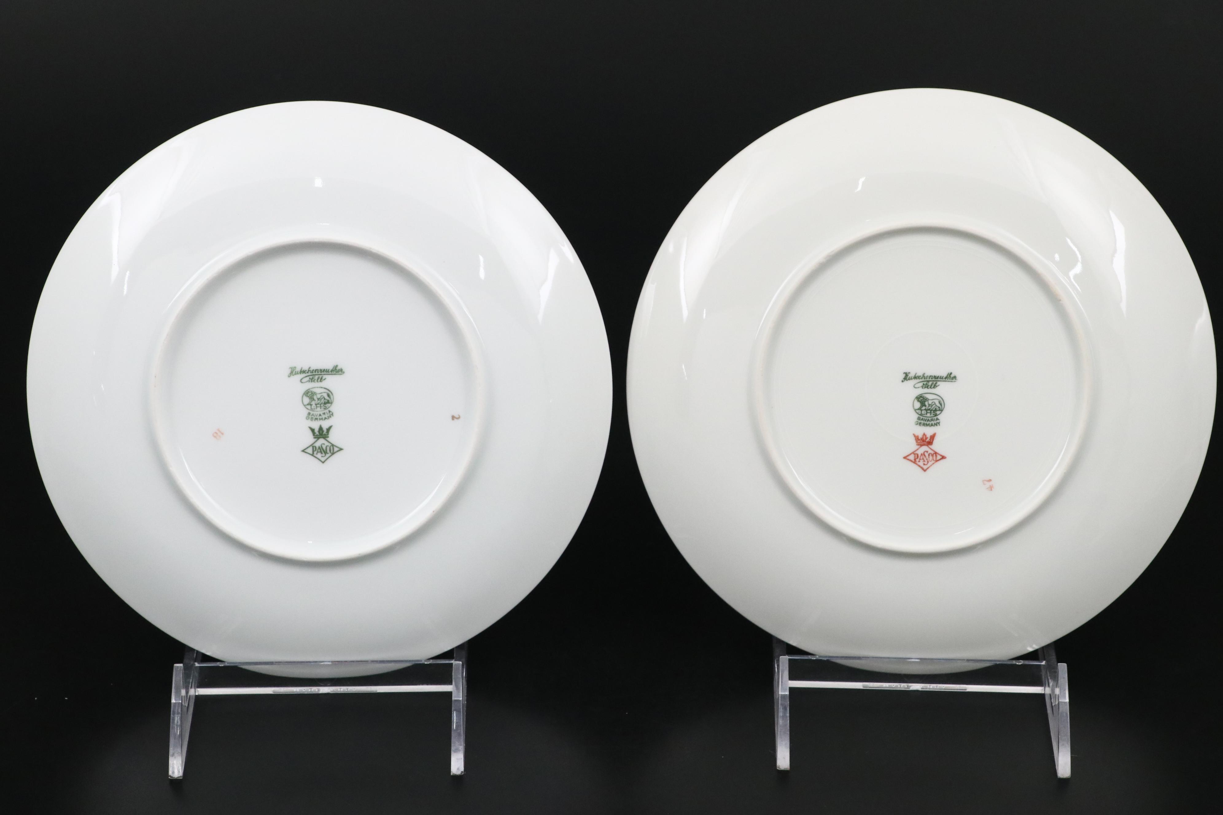 Hutschenreuther Pasco "Fruit" Porcelain Salad Plates, Mid to Late 20th Century