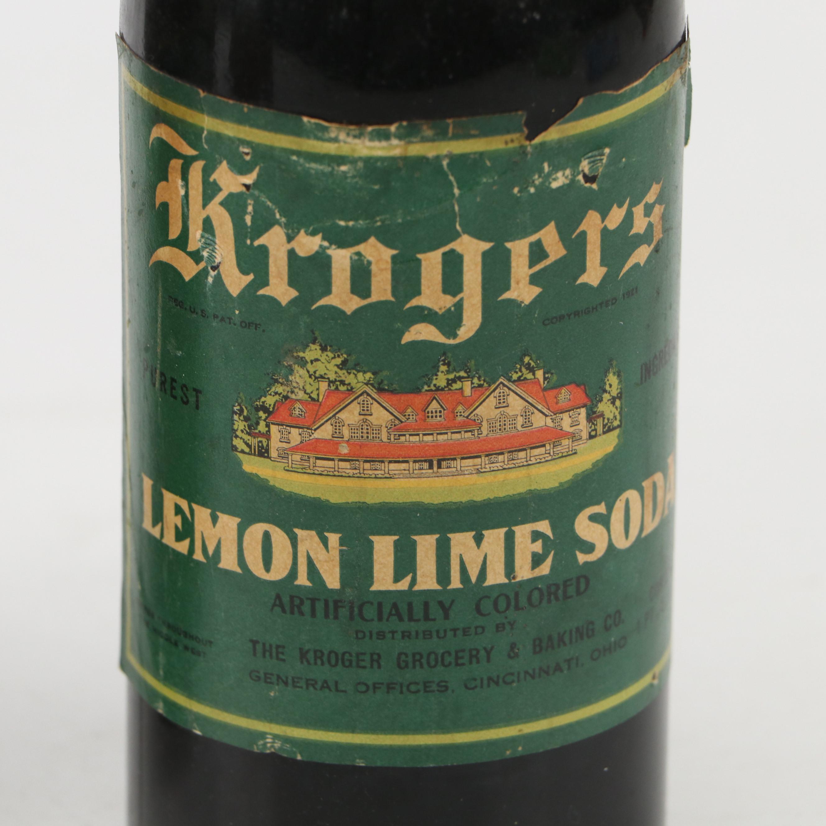 Kroger Lemon Lime Soda Bottles, Country Club Lard Tin and More
