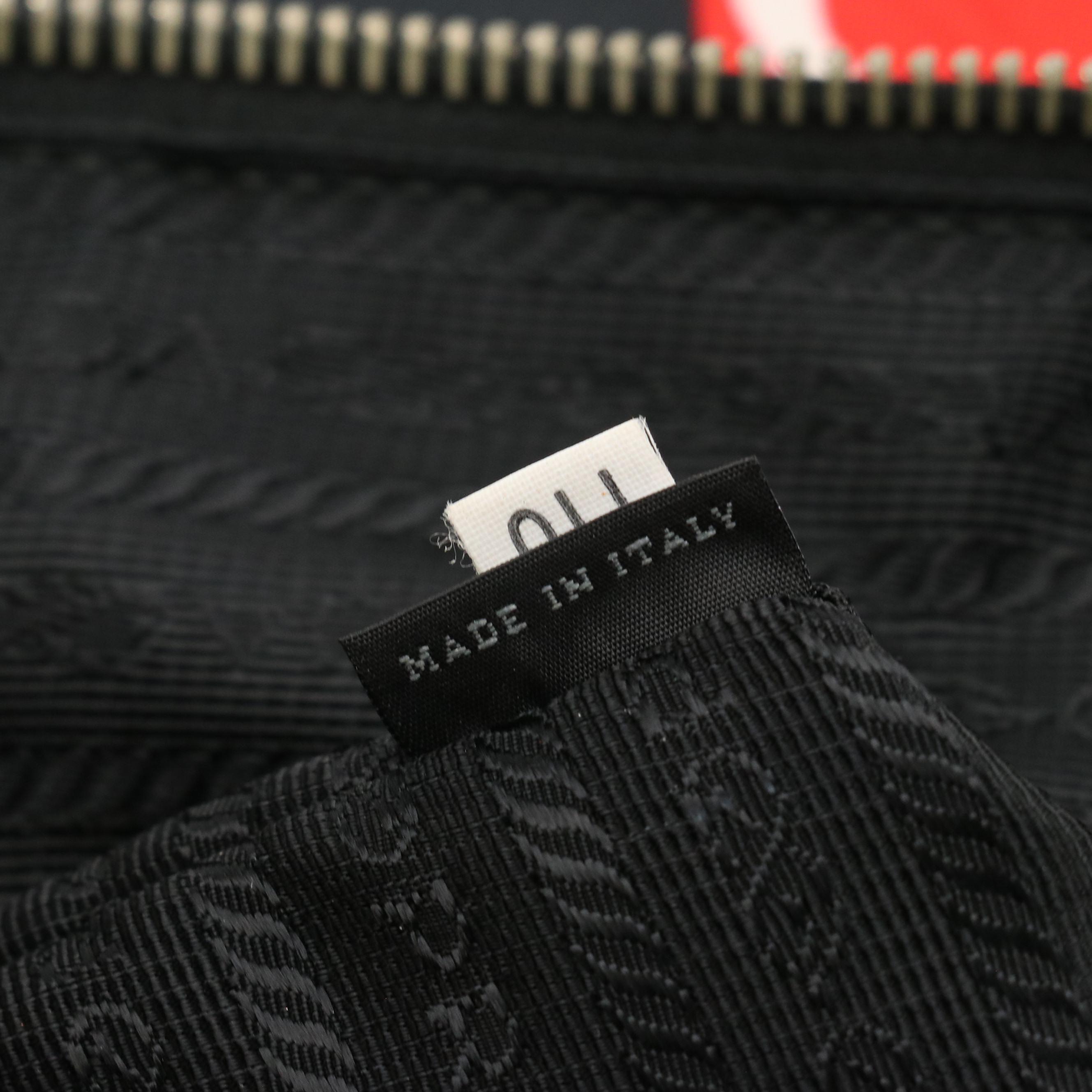 Prada Heart Printed Tessuto Nylon Top Handle Tote