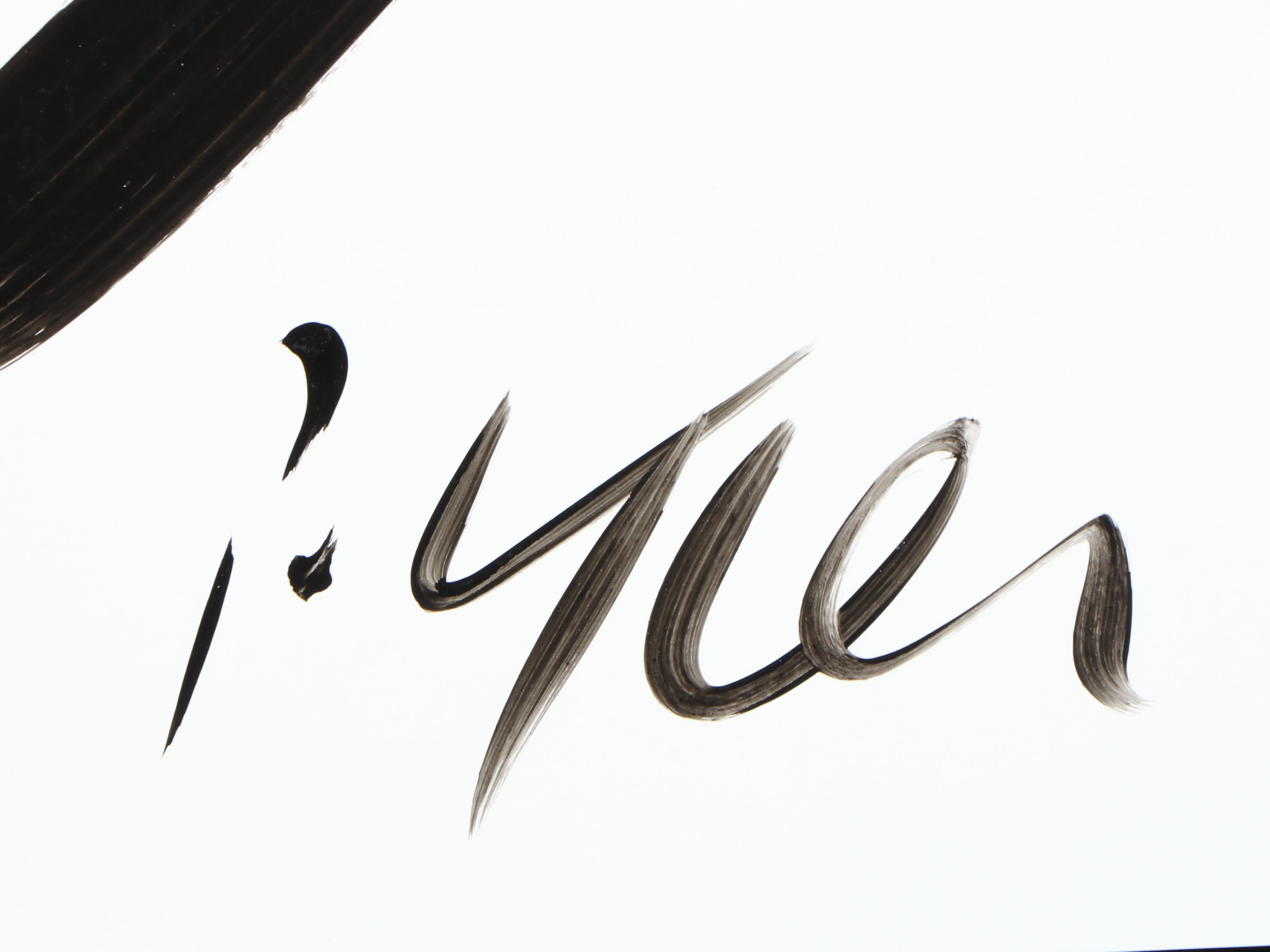 Peter Keil Abstract Acrylic Portrait Painting, Late 20th Century