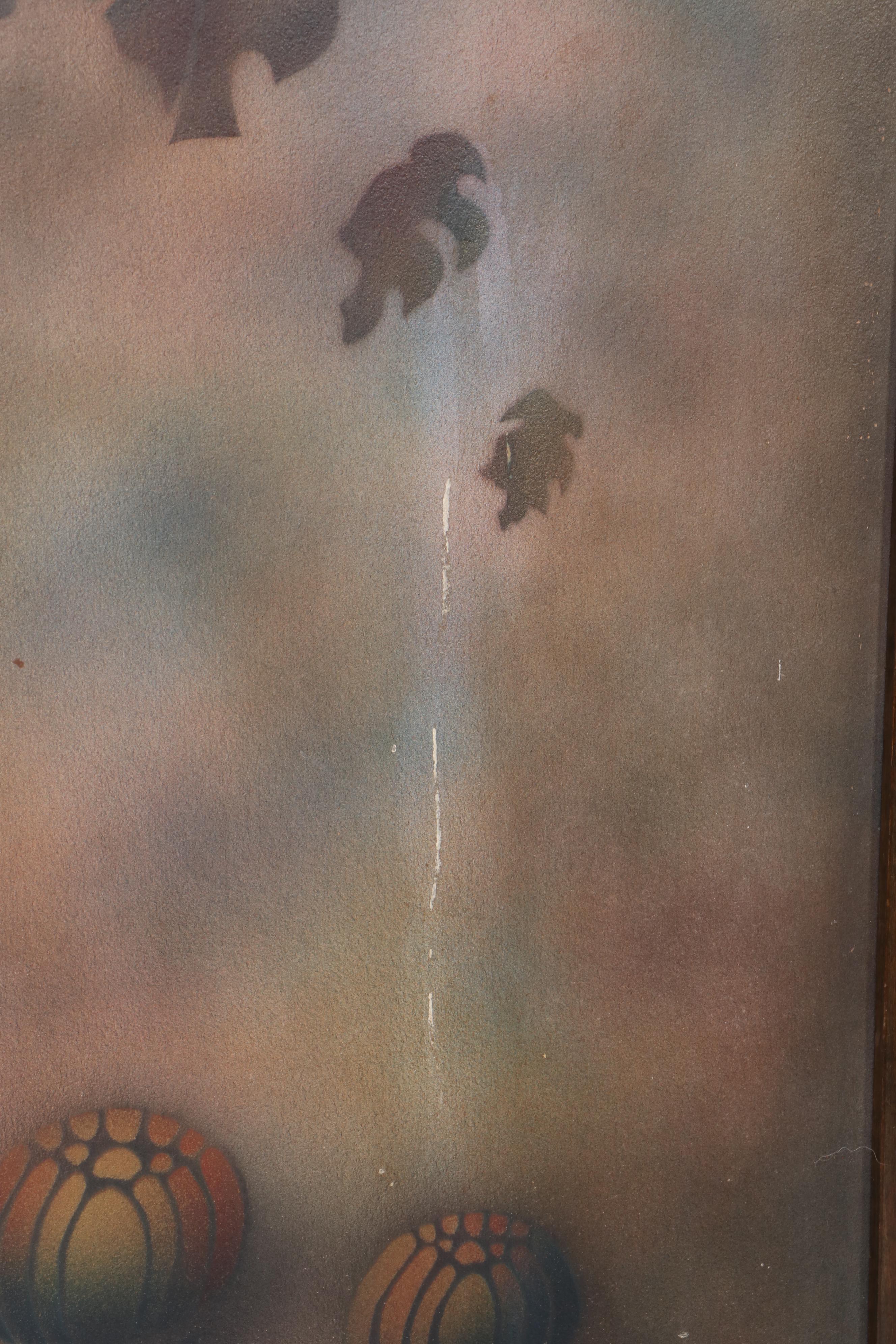 Art Deco Style Three-Panel Screen, 20th Century