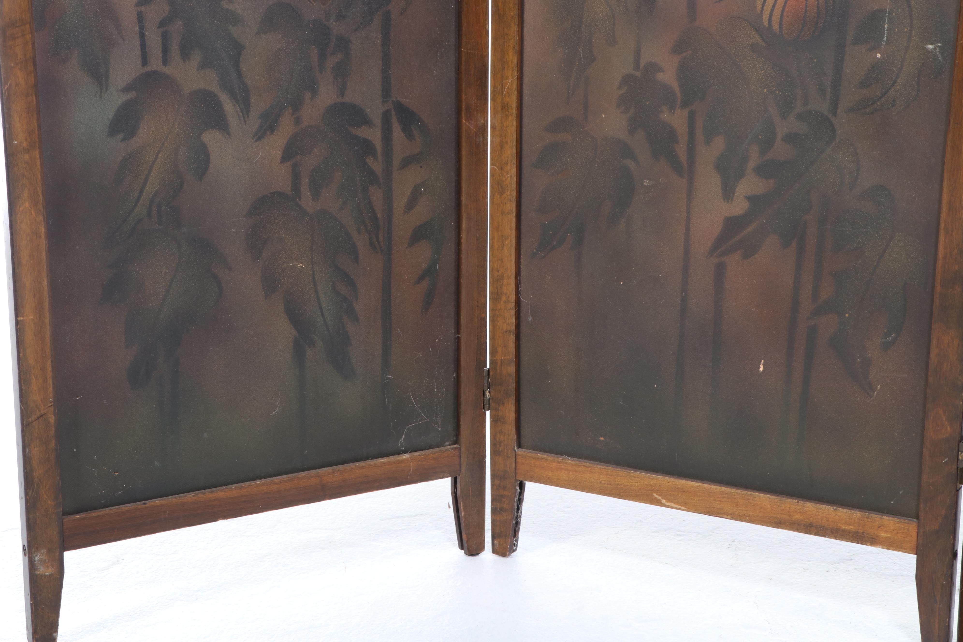 Art Deco Style Three-Panel Screen, 20th Century