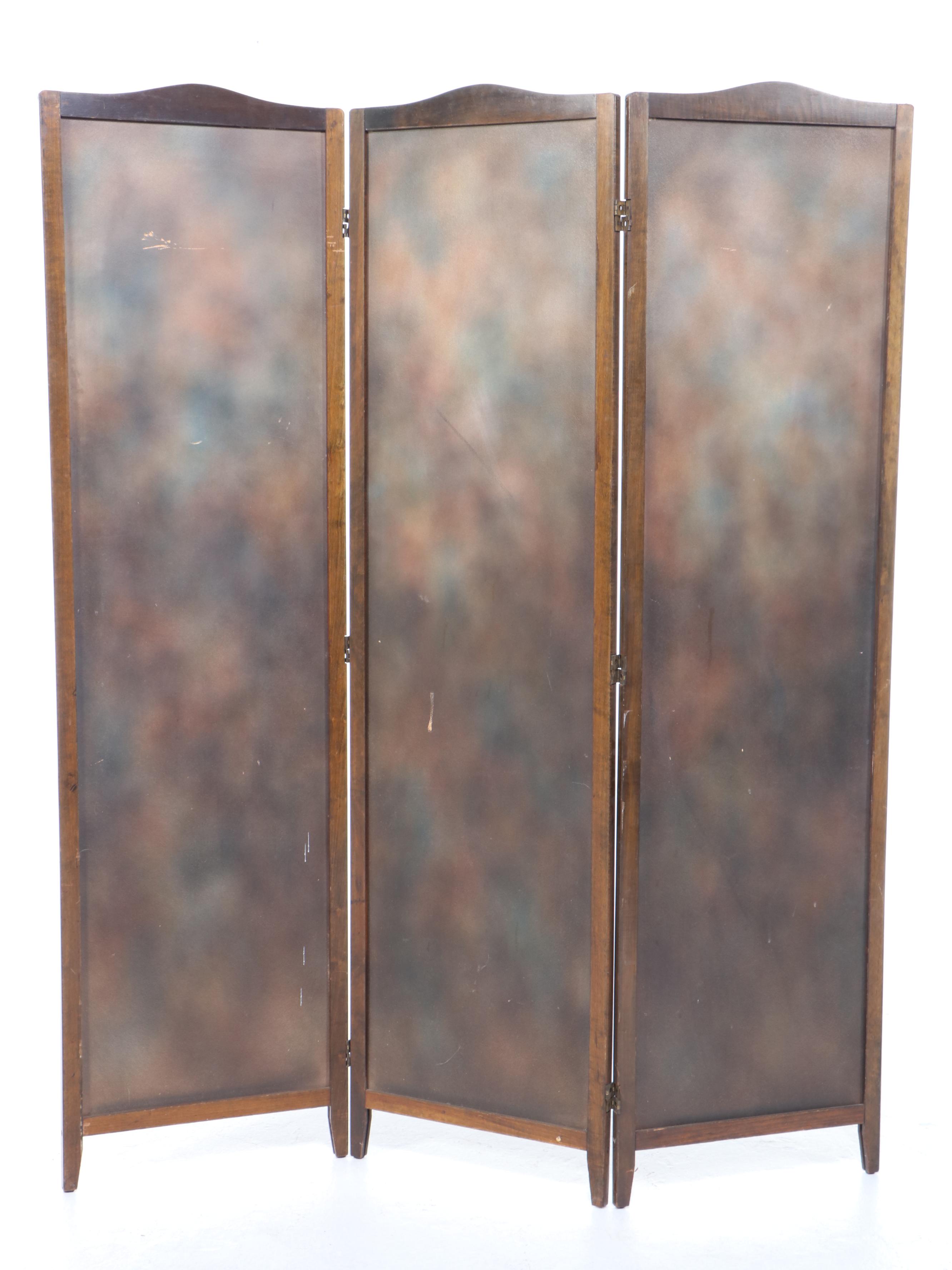 Art Deco Style Three-Panel Screen, 20th Century