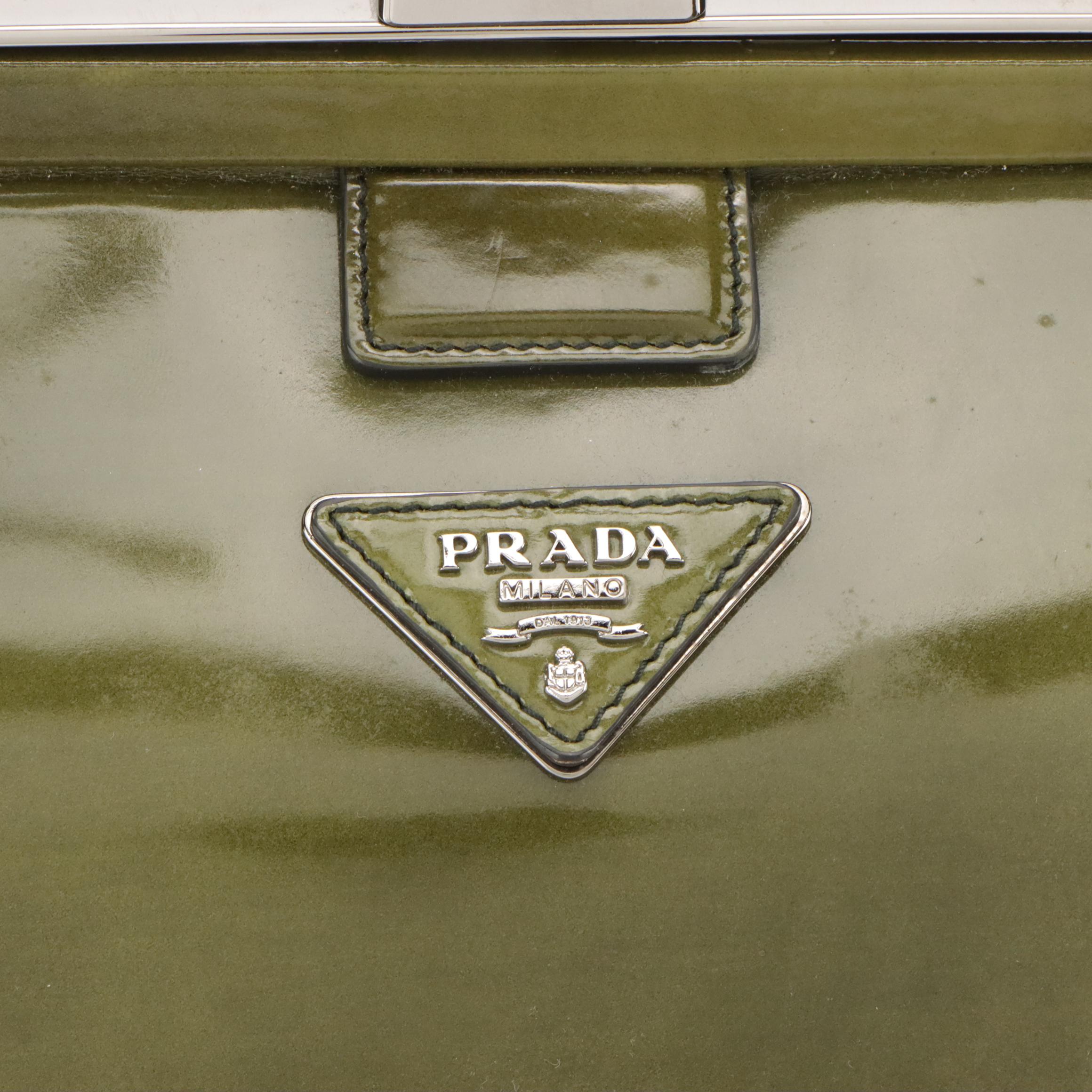Prada Military Green Spazzolato Leather Doctor's Bag