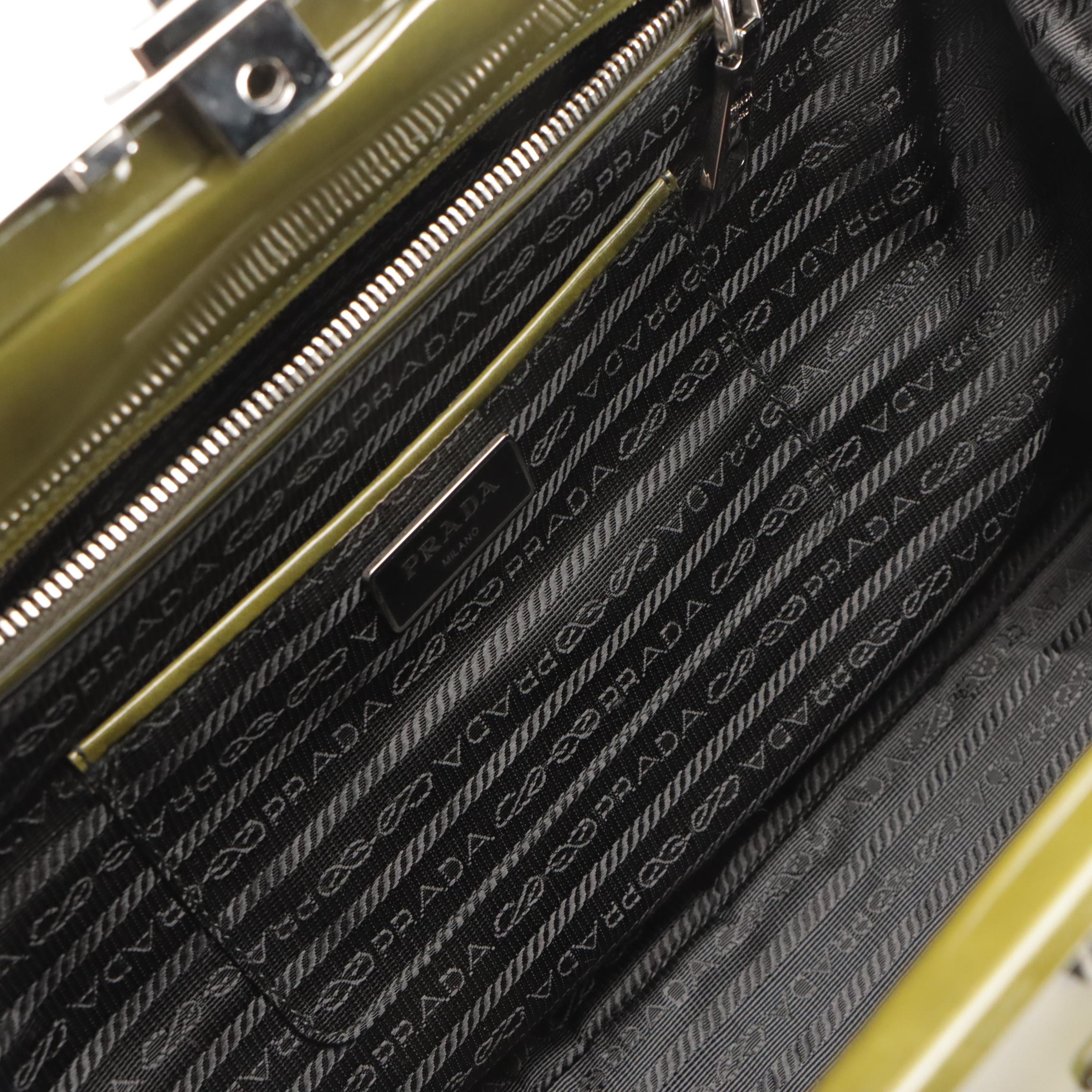 Prada Military Green Spazzolato Leather Doctor's Bag