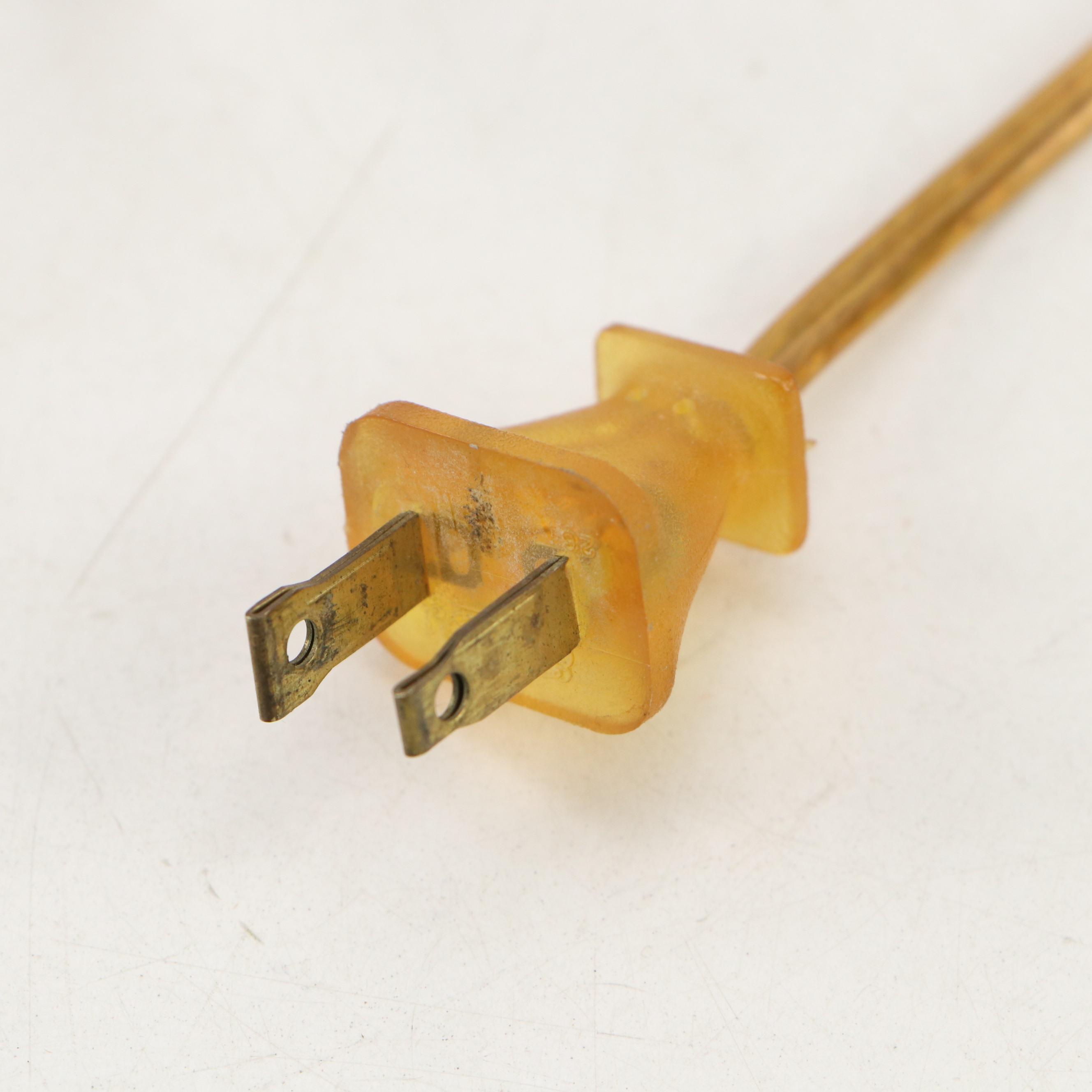 Pair of Brass Finish Buffet Lamps