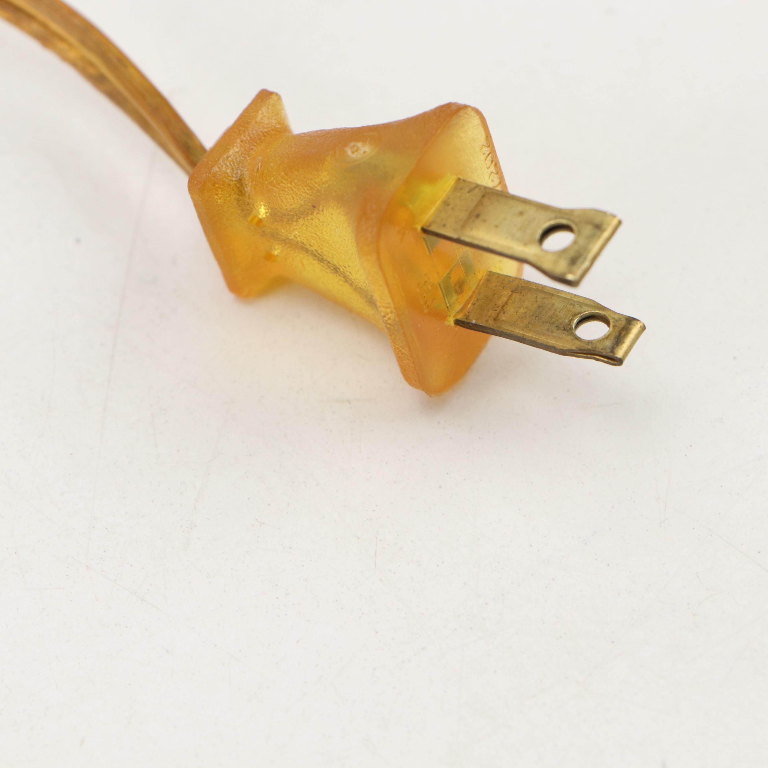 Pair of Brass Finish Buffet Lamps