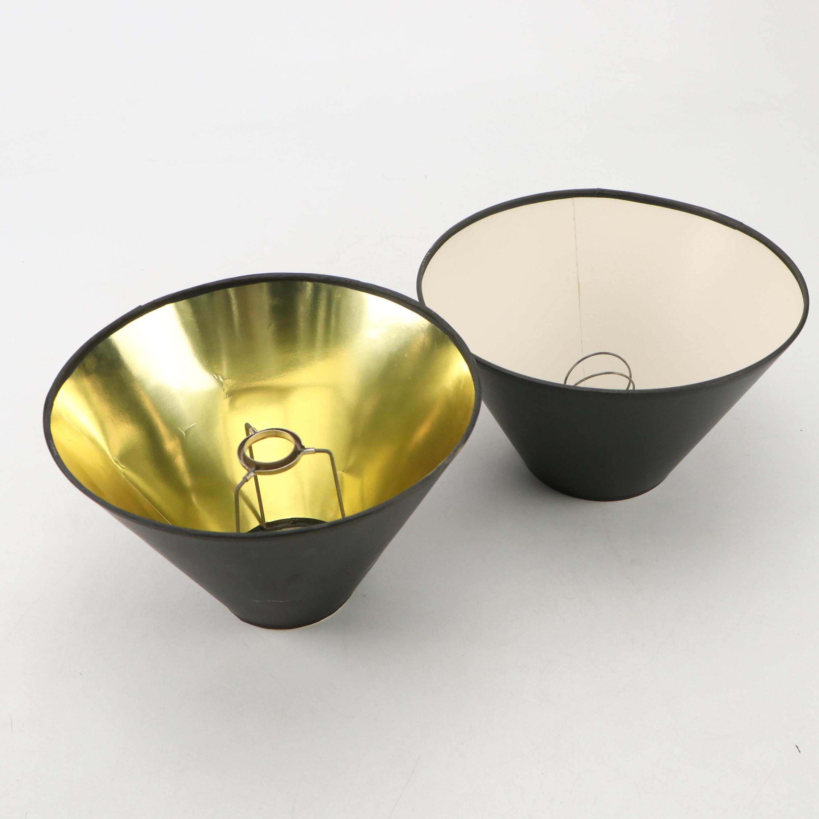 Pair of Brass Finish Buffet Lamps