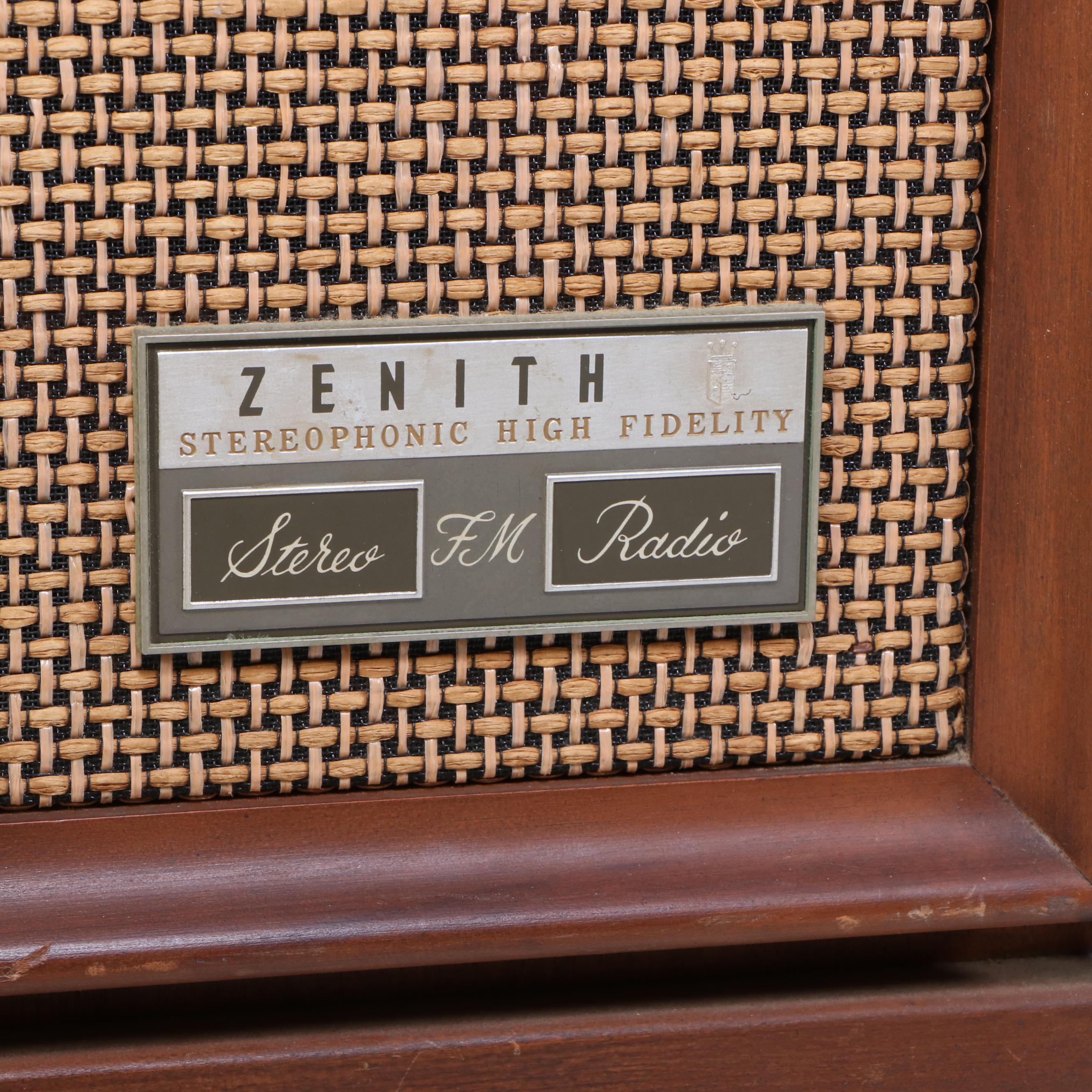Zenith MCM Style MK2601 Stereo Console with Record Player, Mid-20th Century