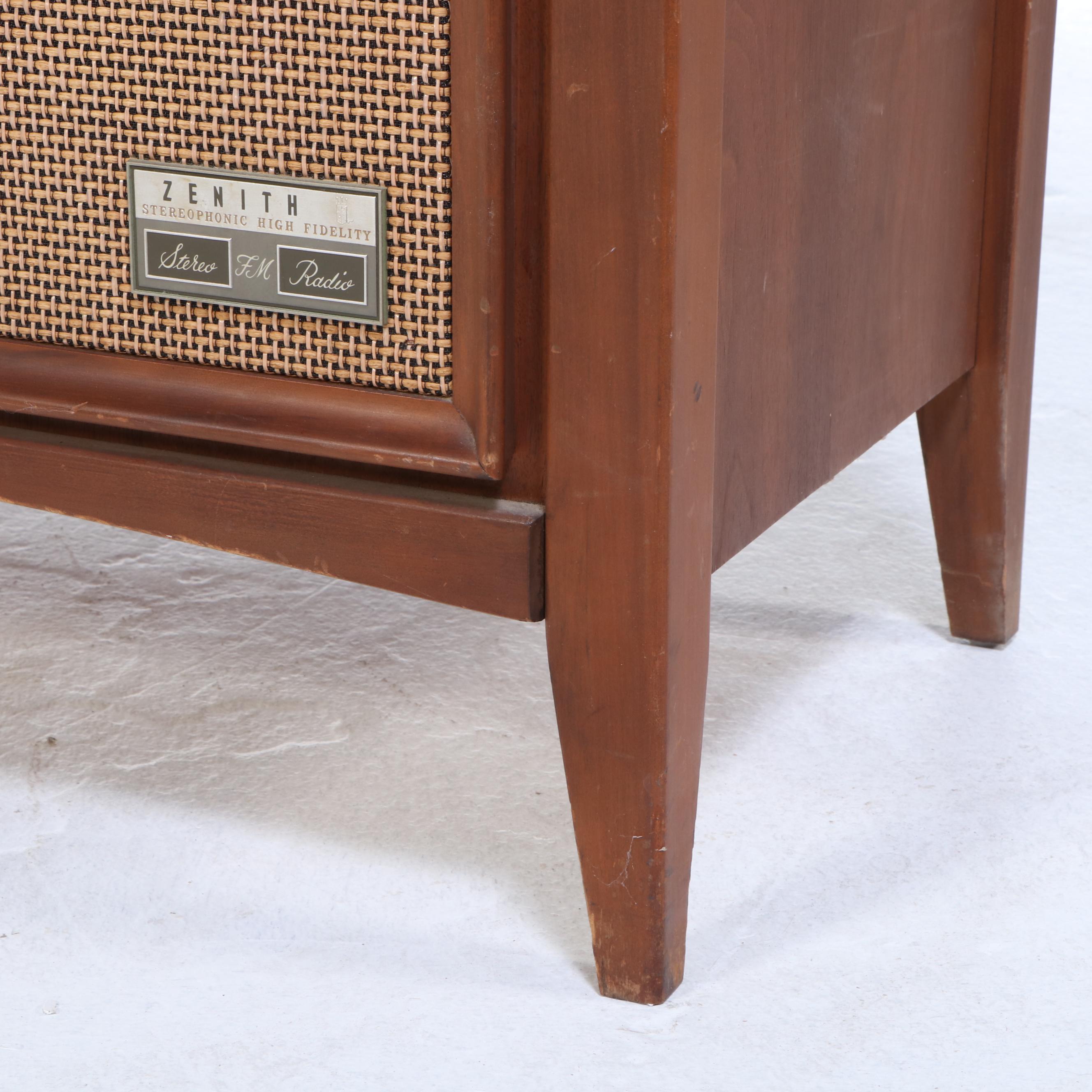Zenith MCM Style MK2601 Stereo Console with Record Player, Mid-20th Century