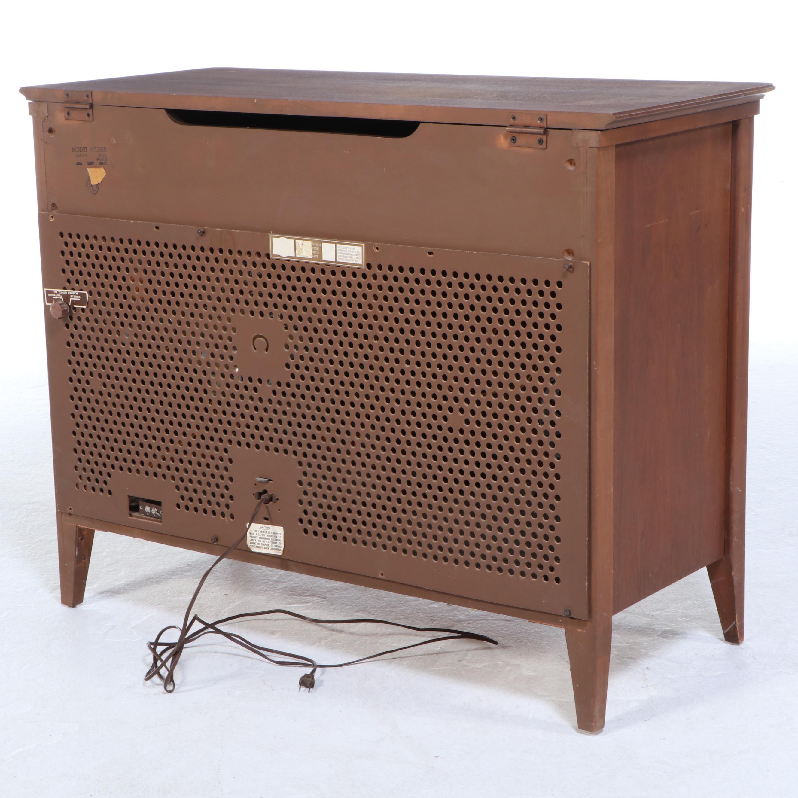 Zenith MCM Style MK2601 Stereo Console with Record Player, Mid-20th Century