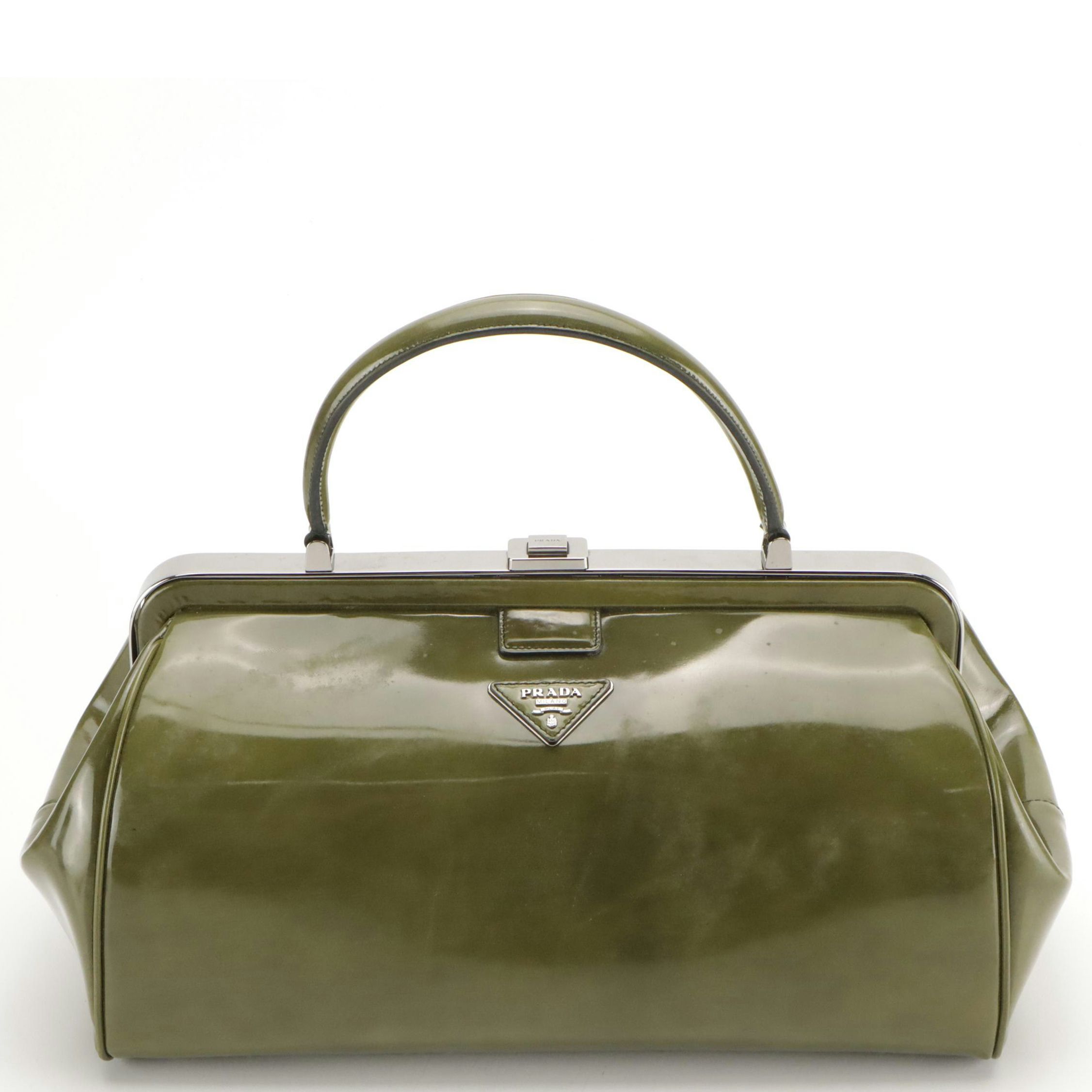 Prada Military Green Spazzolato Leather Doctor's Bag
