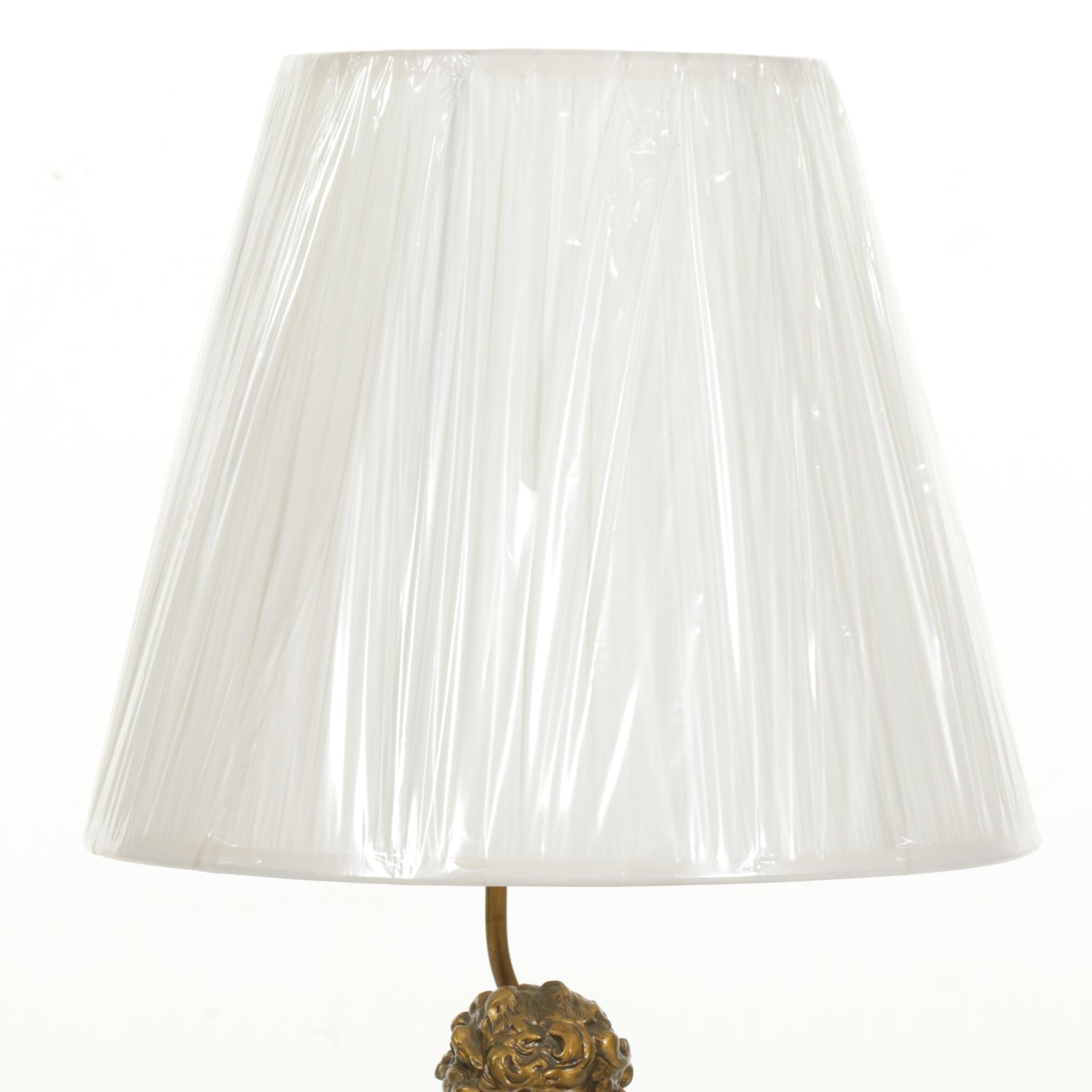 Collection Francaise Metal Figural Lamp After L&F Moreau, Mid-20th C