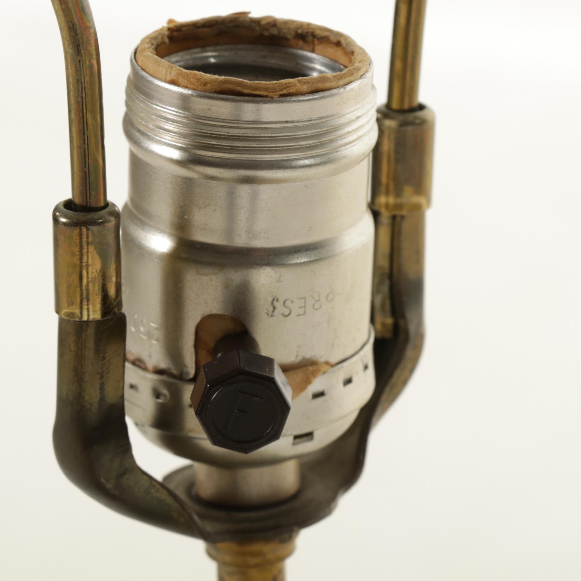 Collection Francaise Metal Figural Lamp After L&F Moreau, Mid-20th C